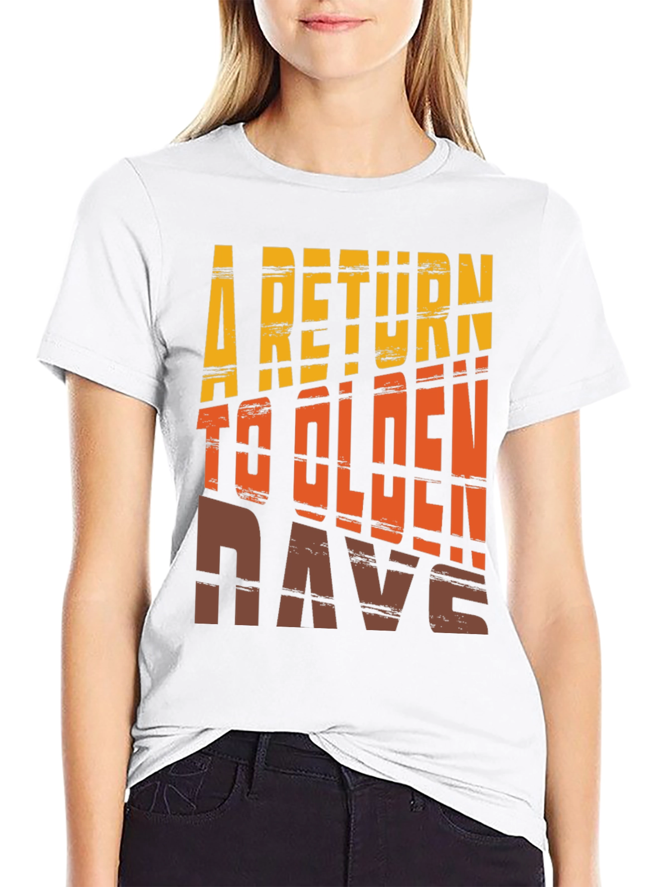 Black Retro 'A Return to Olden Days' Graphic Tee view 9