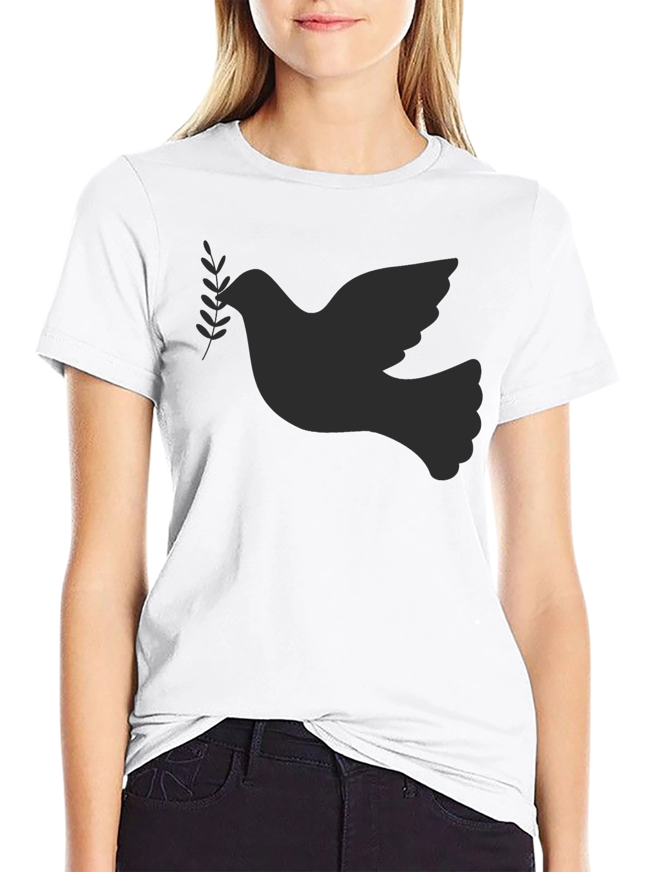 Black Peace Dove Graphic Tee - Stylish Comfort view 9