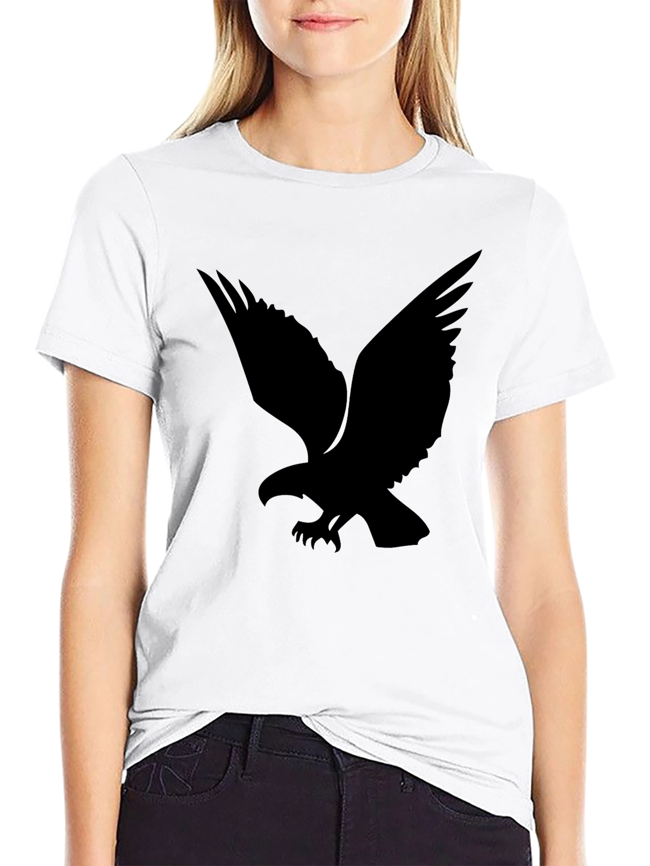 Black Black Eagle Graphic Tee - Mens Casual Style view 9