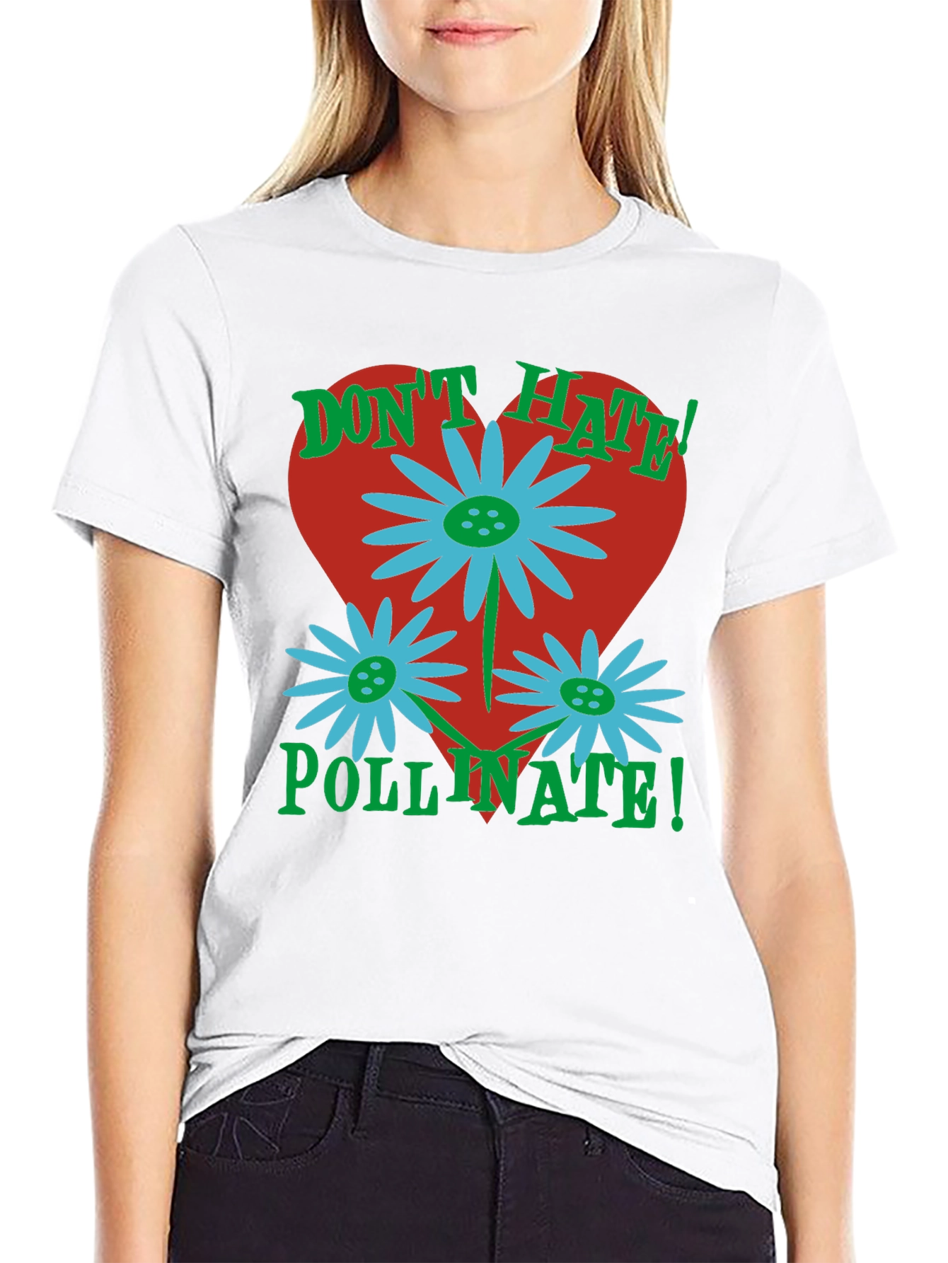 Black Don't Hate Pollinate T-Shirt view 9