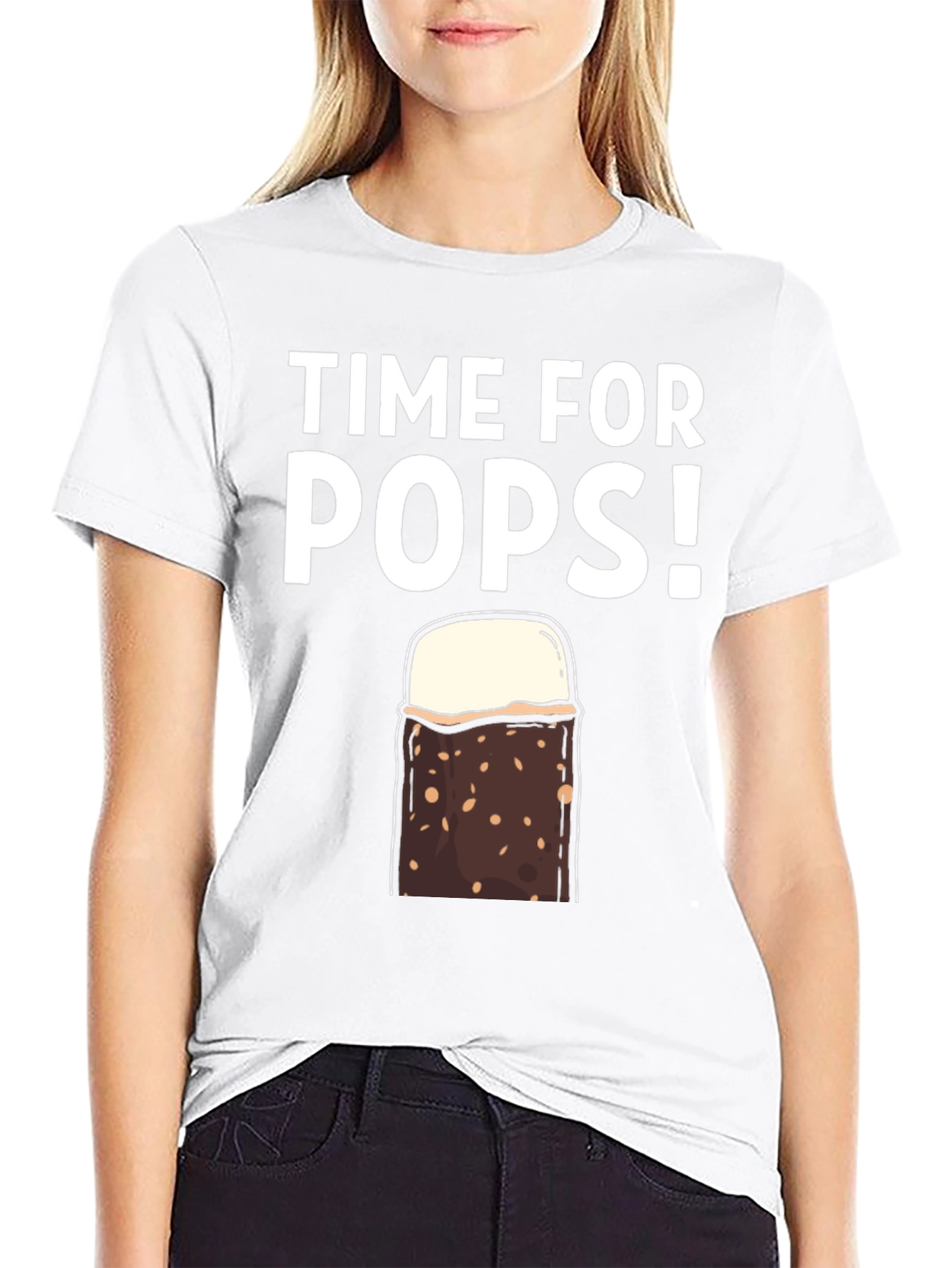 Black Time for Pops! T-Shirt - Ice Cream Treat view 9