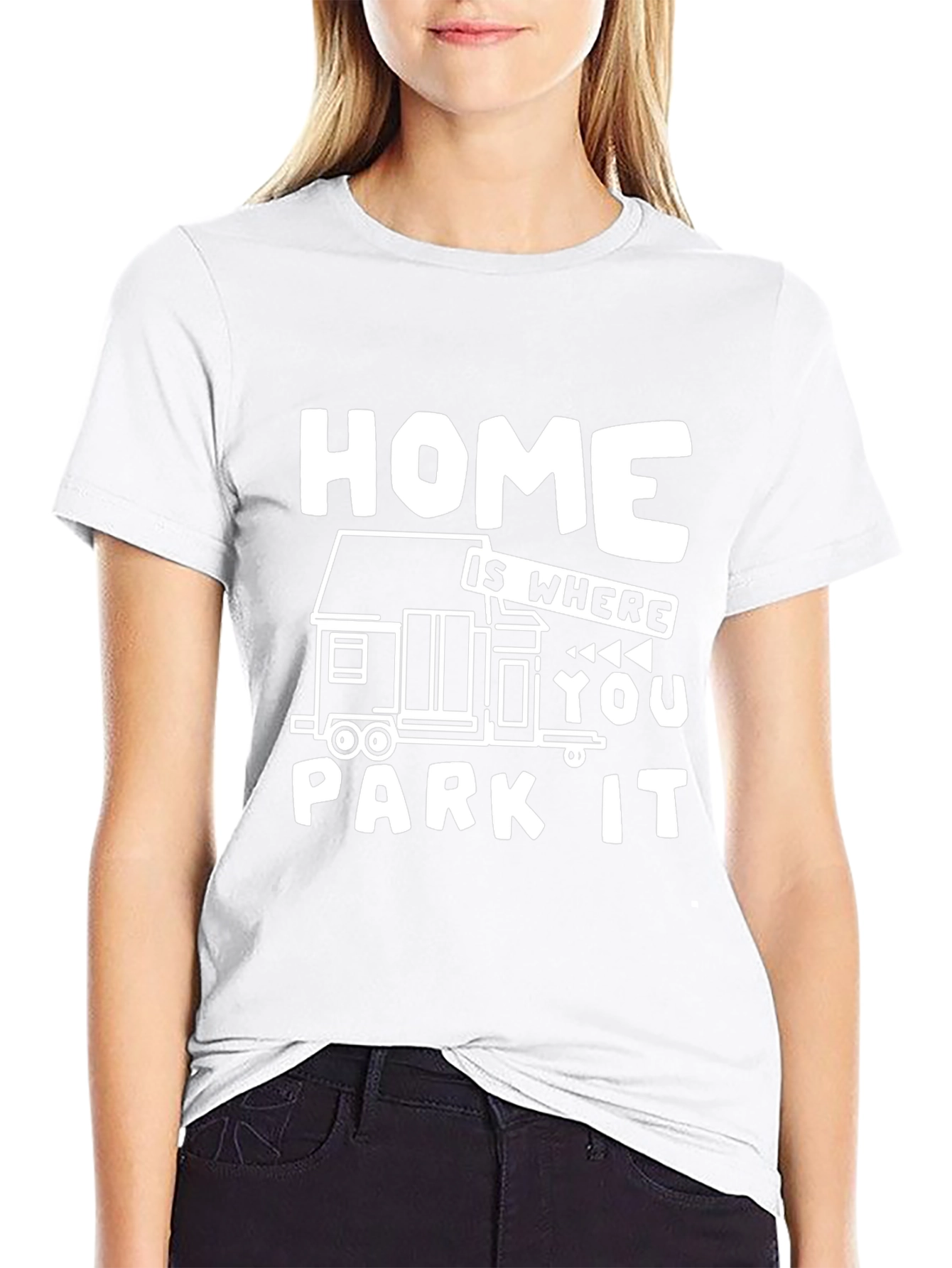 Black Home Is Where You Park It Graphic T-Shirt view 9