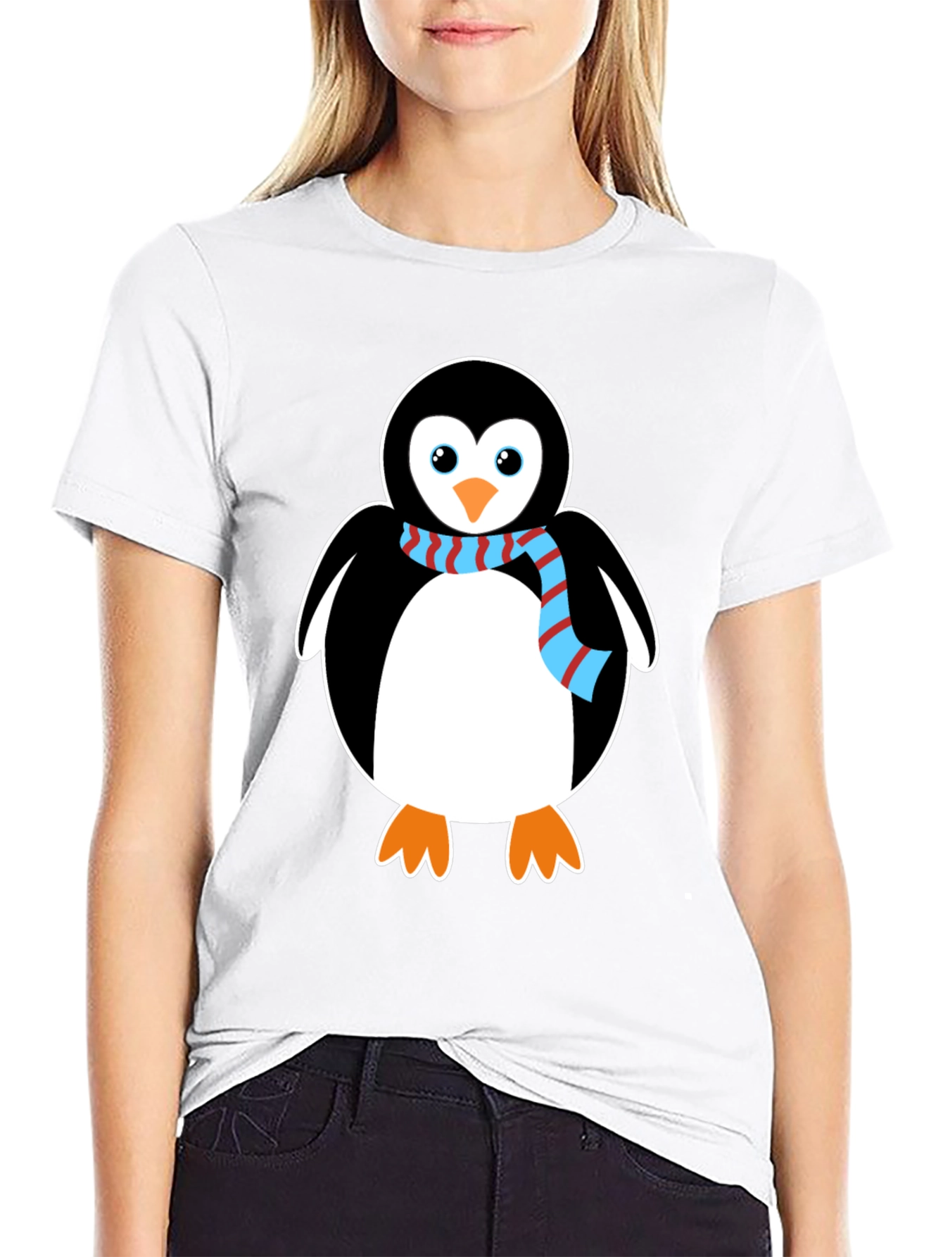 Black Penguin Graphic Tee - Cute Cartoon Animal Shirt view 9