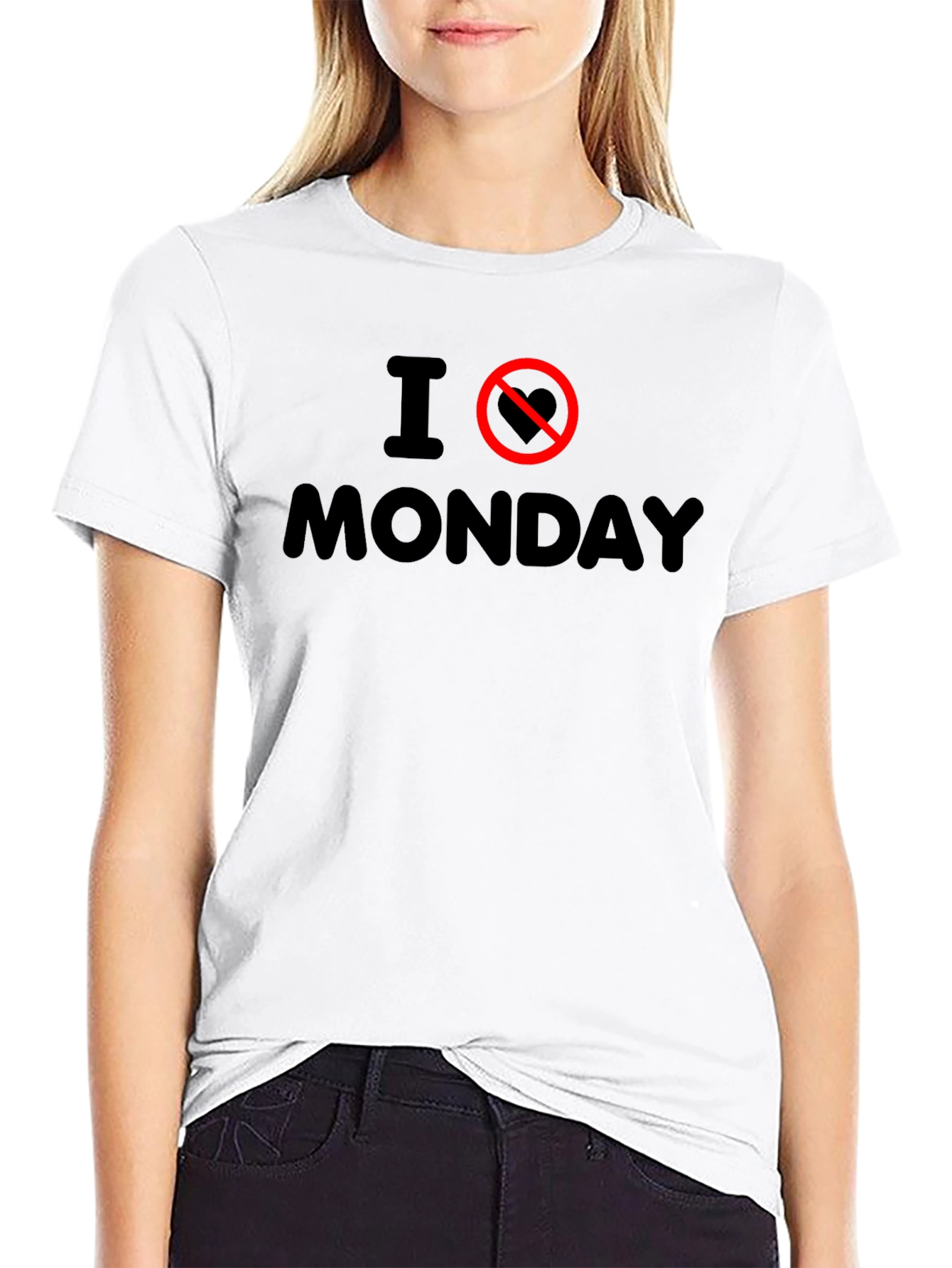 Black I Hate Monday Graphic Tee - Anti-Monday T-Shirt view 9
