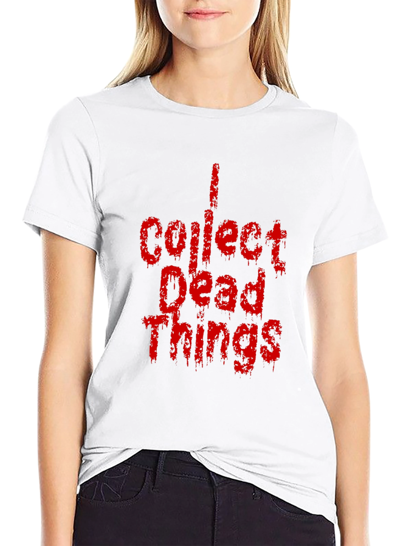 Black I Collect Dead Things Graphic Tee - Black view 9