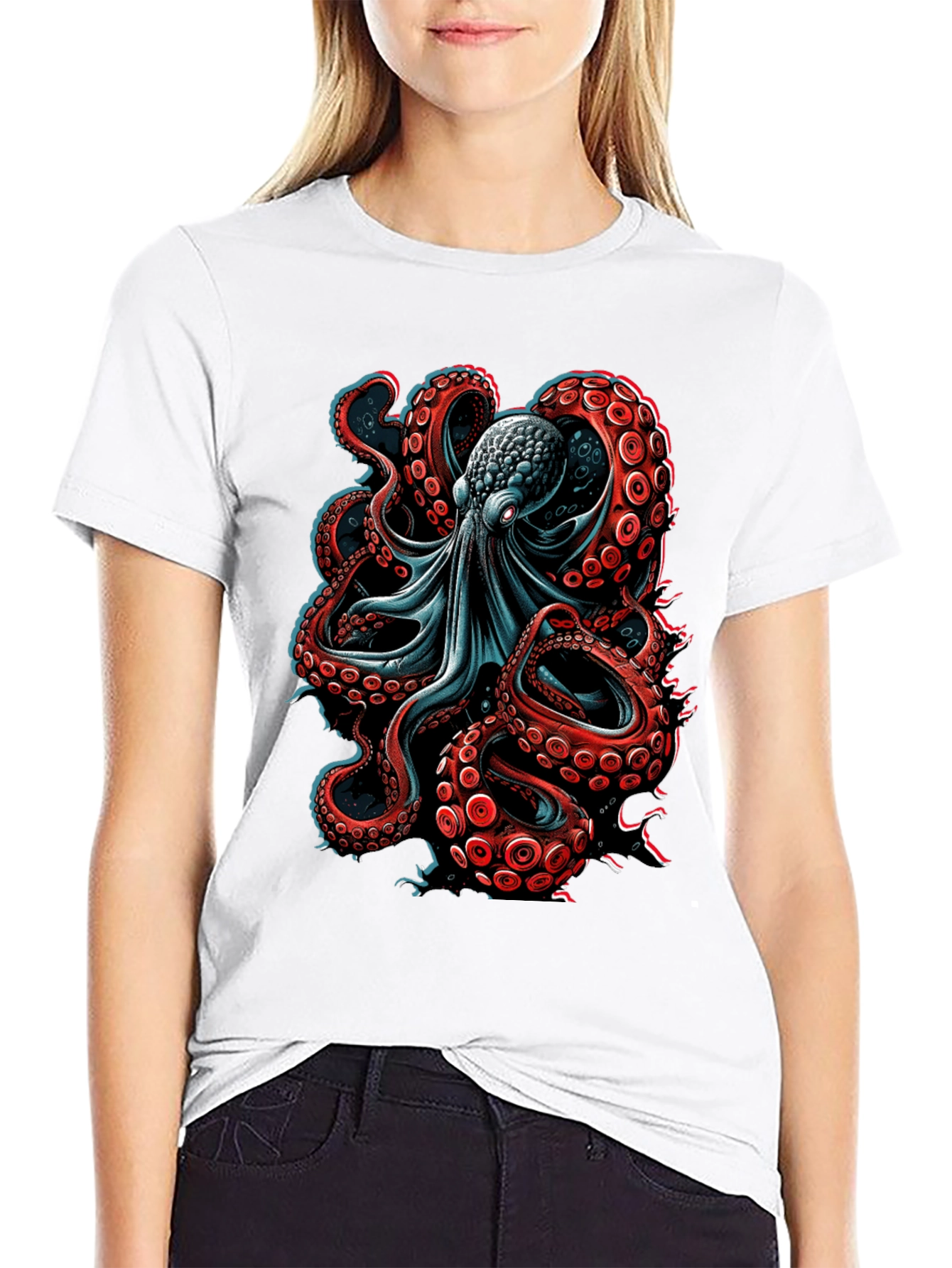 Black Octopus Graphic T-Shirt - Unique Design view 9
