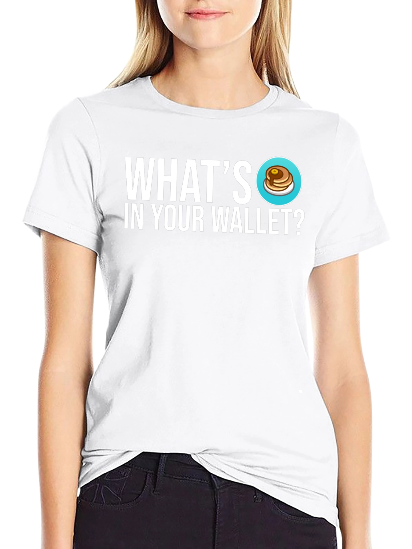 Black Pancake Wallet T-Shirt - What's In Your Wallet Tee view 9