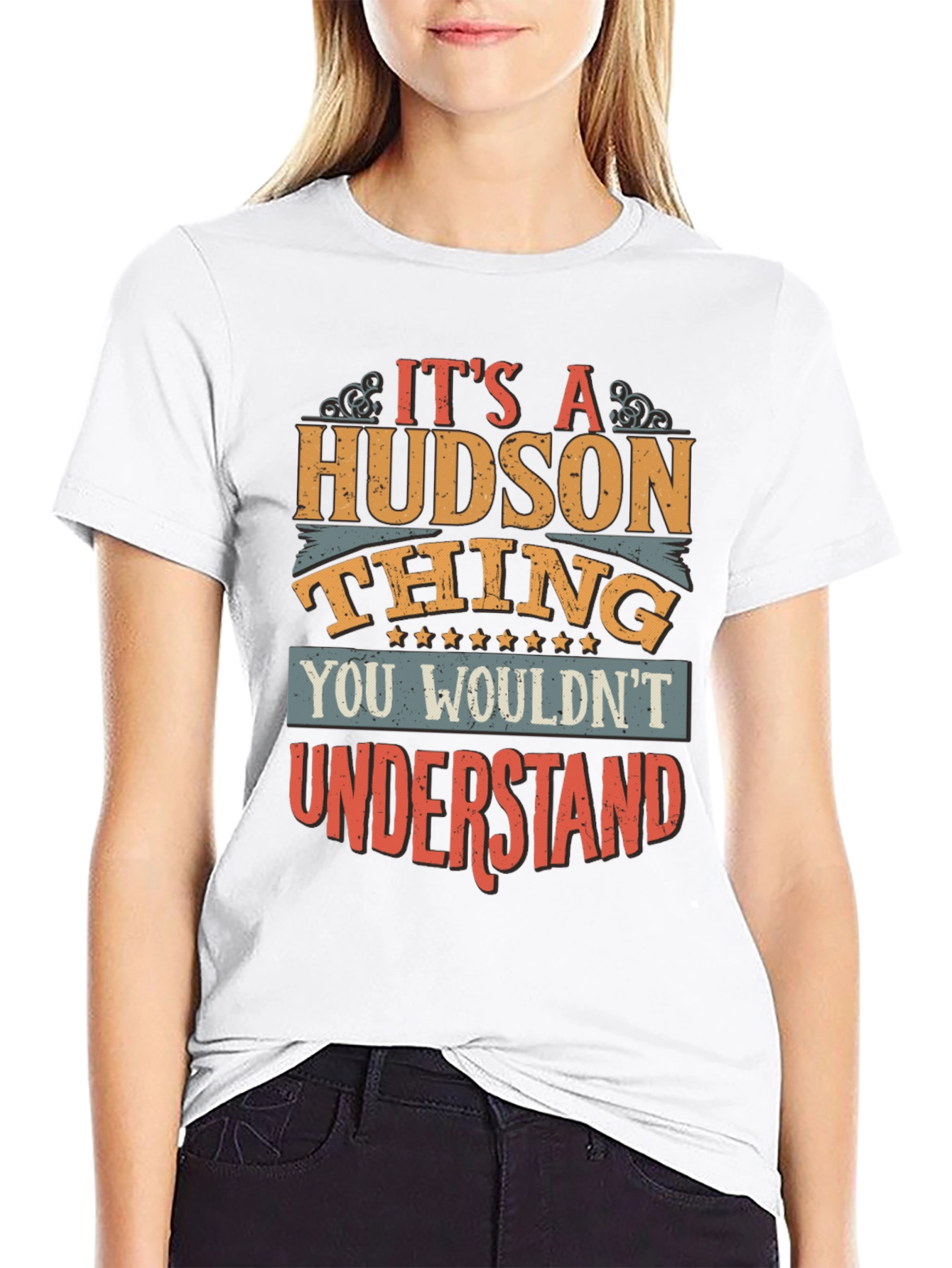 Black Hudson Thing T-Shirt - Funny Novelty Gift Tee view 9