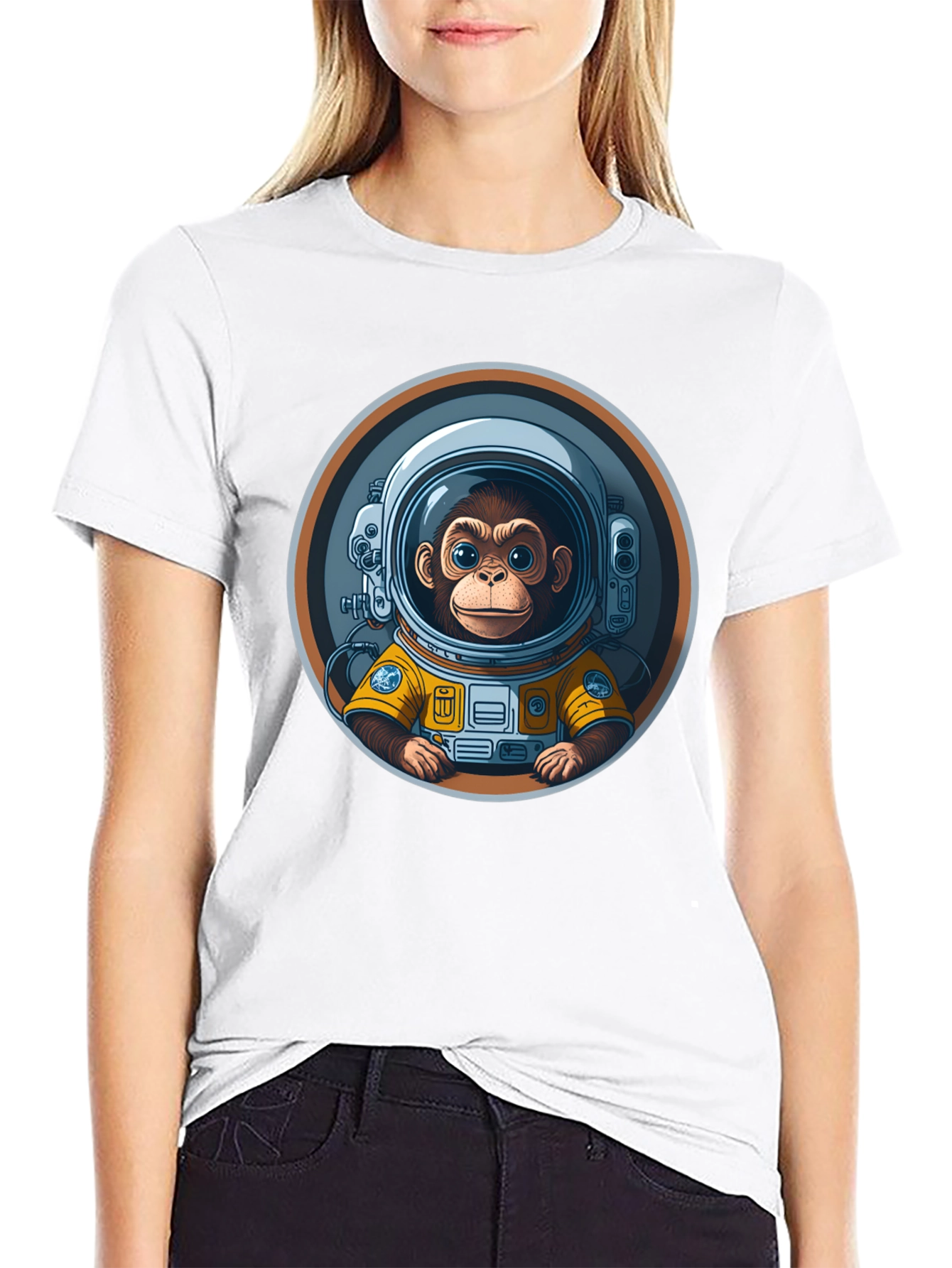 Black Monkey Astronaut Graphic Tee view 9
