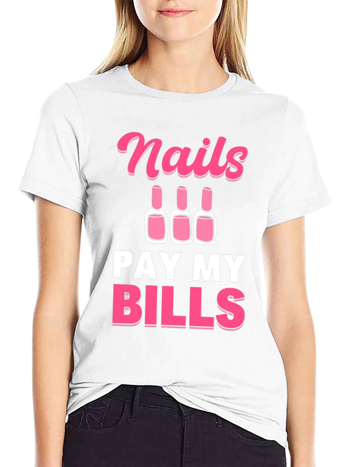 Black Nails Pay My Bills Graphic Tee - Unisex view 9
