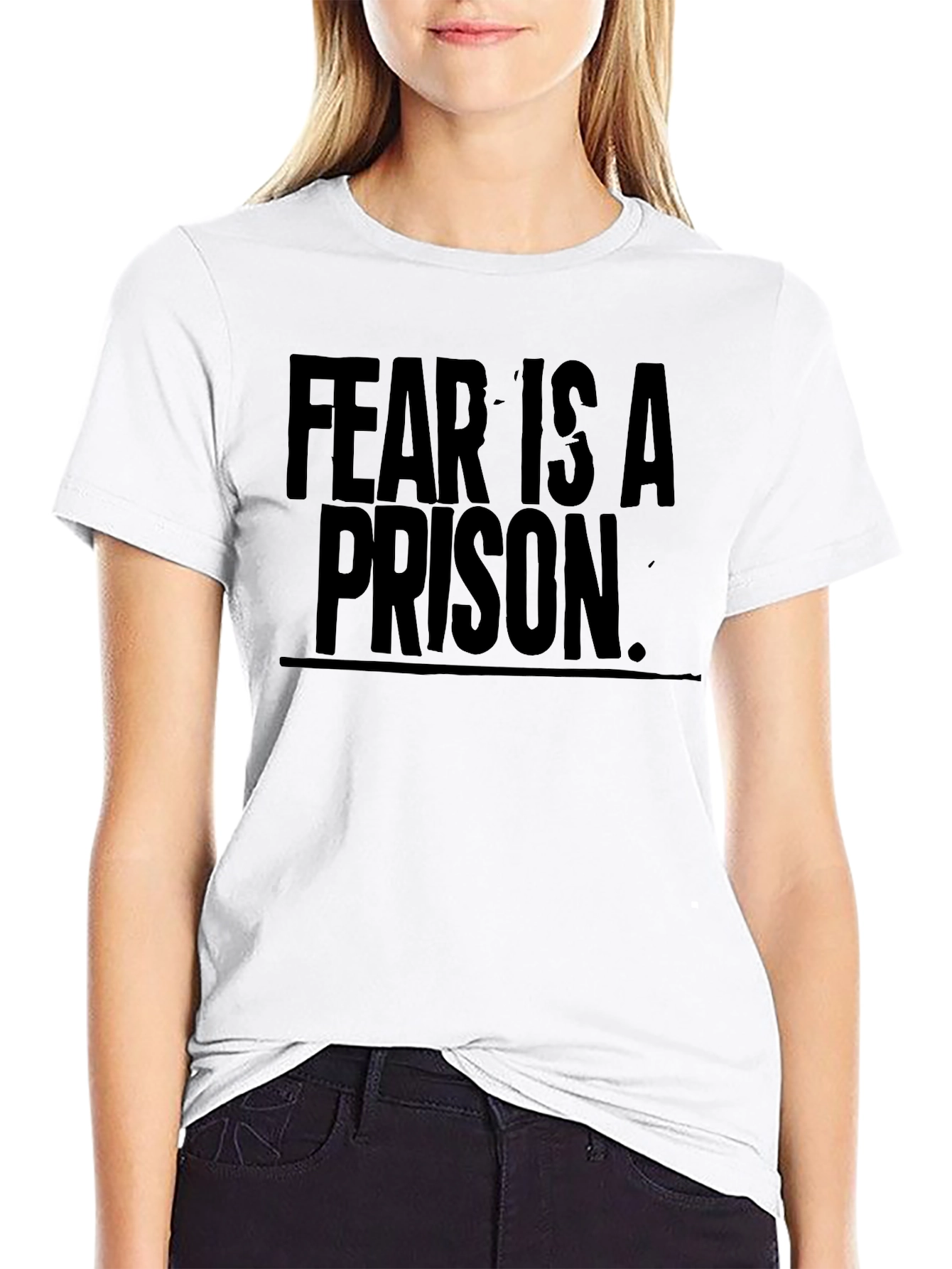 Black Fear is a Prison Graphic Tee - Bold Statement Shirt view 9