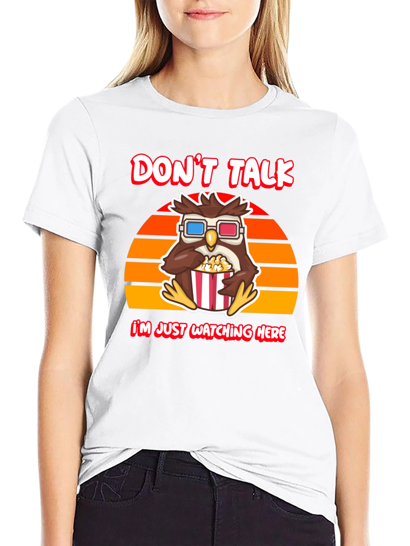 Black Don't Talk T-Shirt - Owl Watching Movie Tee view 9