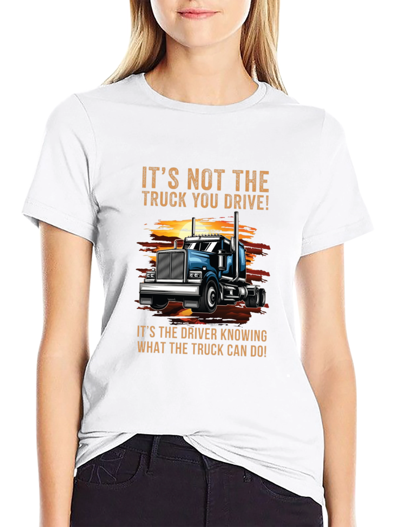 Black Truck Driver T-Shirt - It's Not the Truck, It's the Driver! view 9