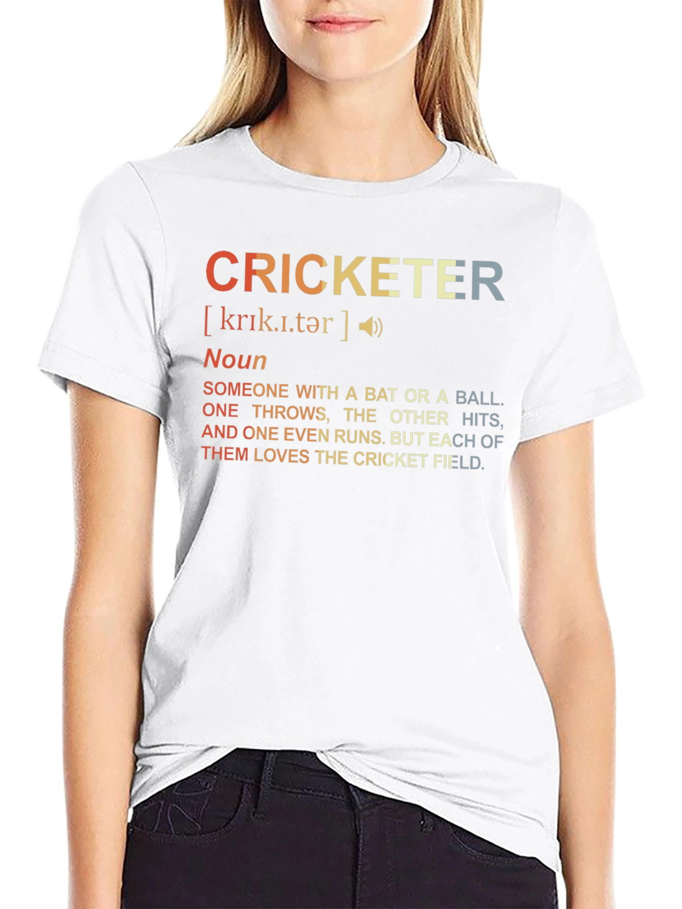Black Cricketer Definition T-Shirt view 9