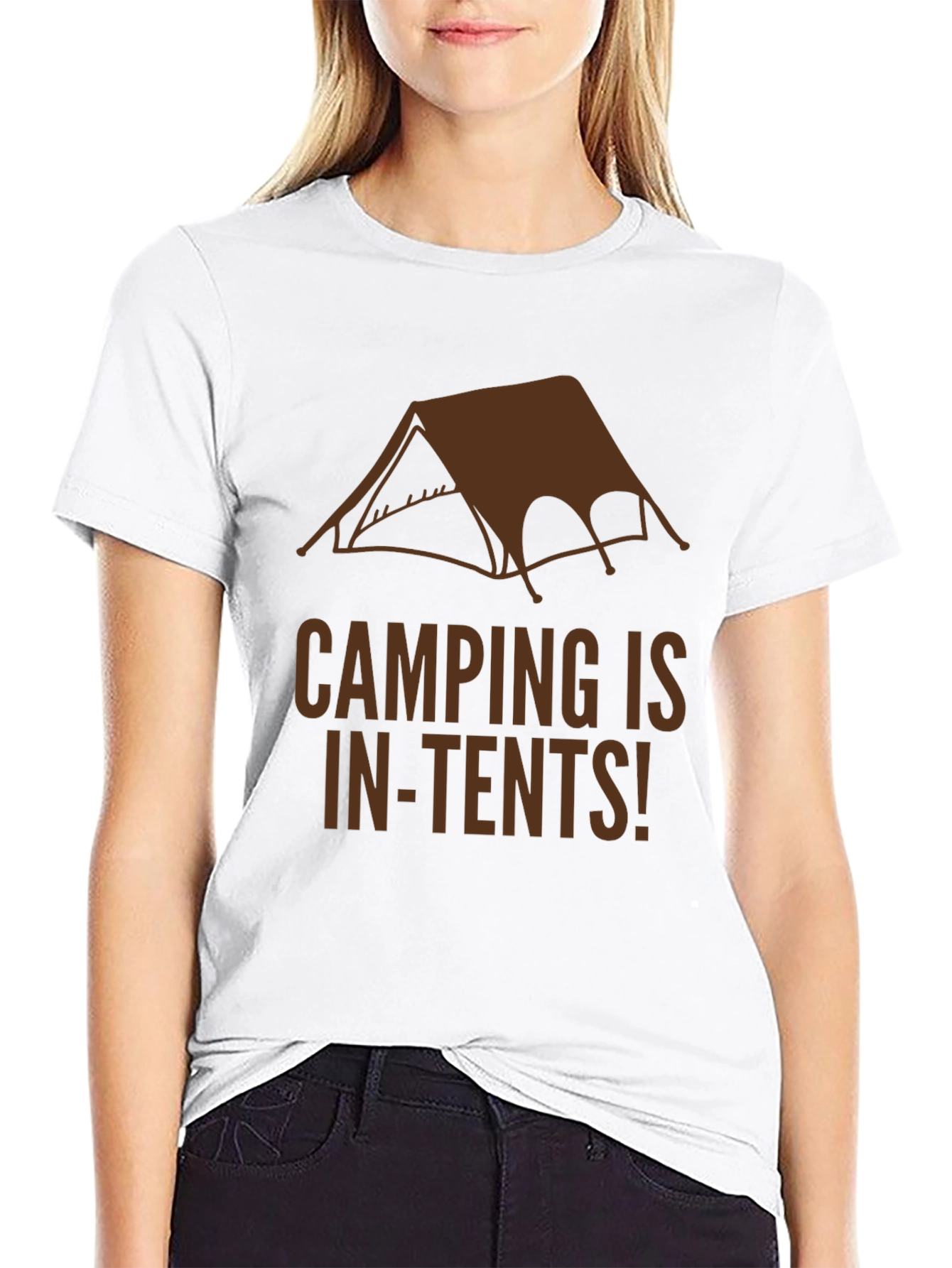 Black Camping Is In-Tents! Graphic Tee view 9