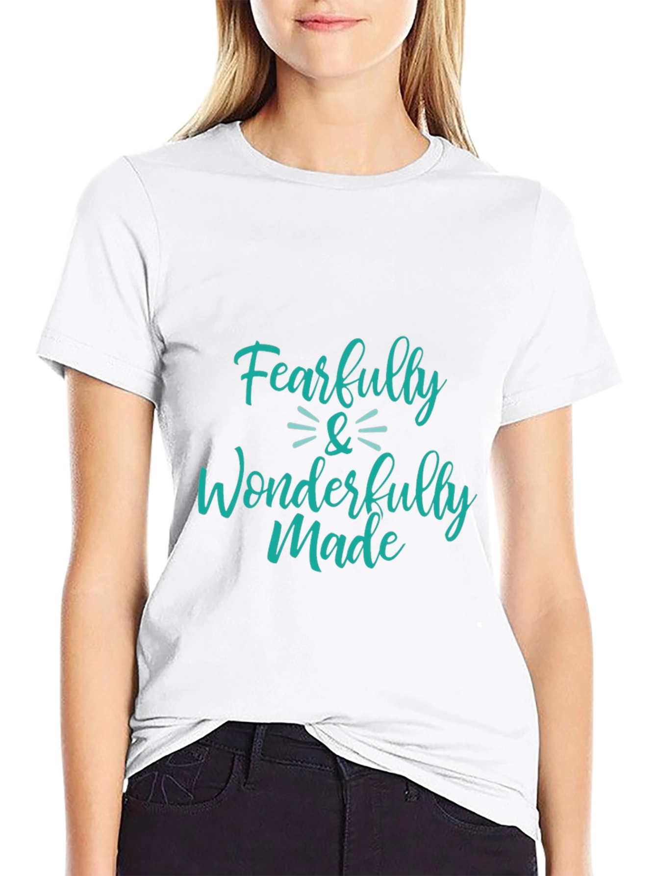 Black Fearfully and Wonderfully Made Graphic Tee view 9