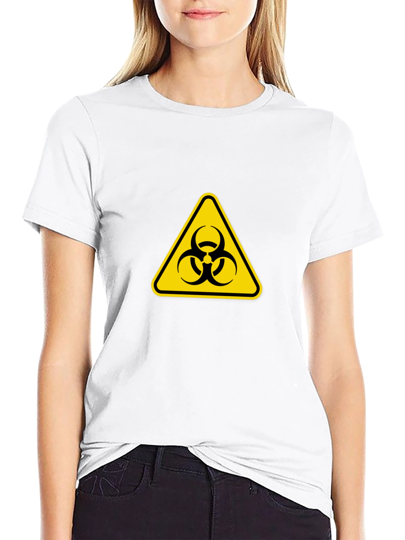 Black Biohazard Symbol T-Shirt - Stylish & Cautionary view 9