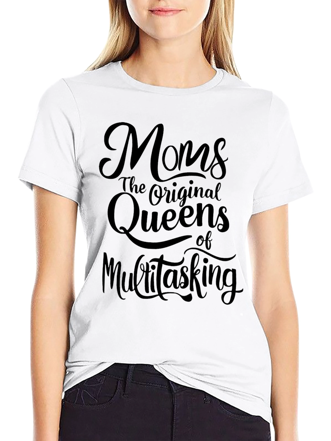 Black Moms the Original Queens of Multitasking T-Shirt view 9