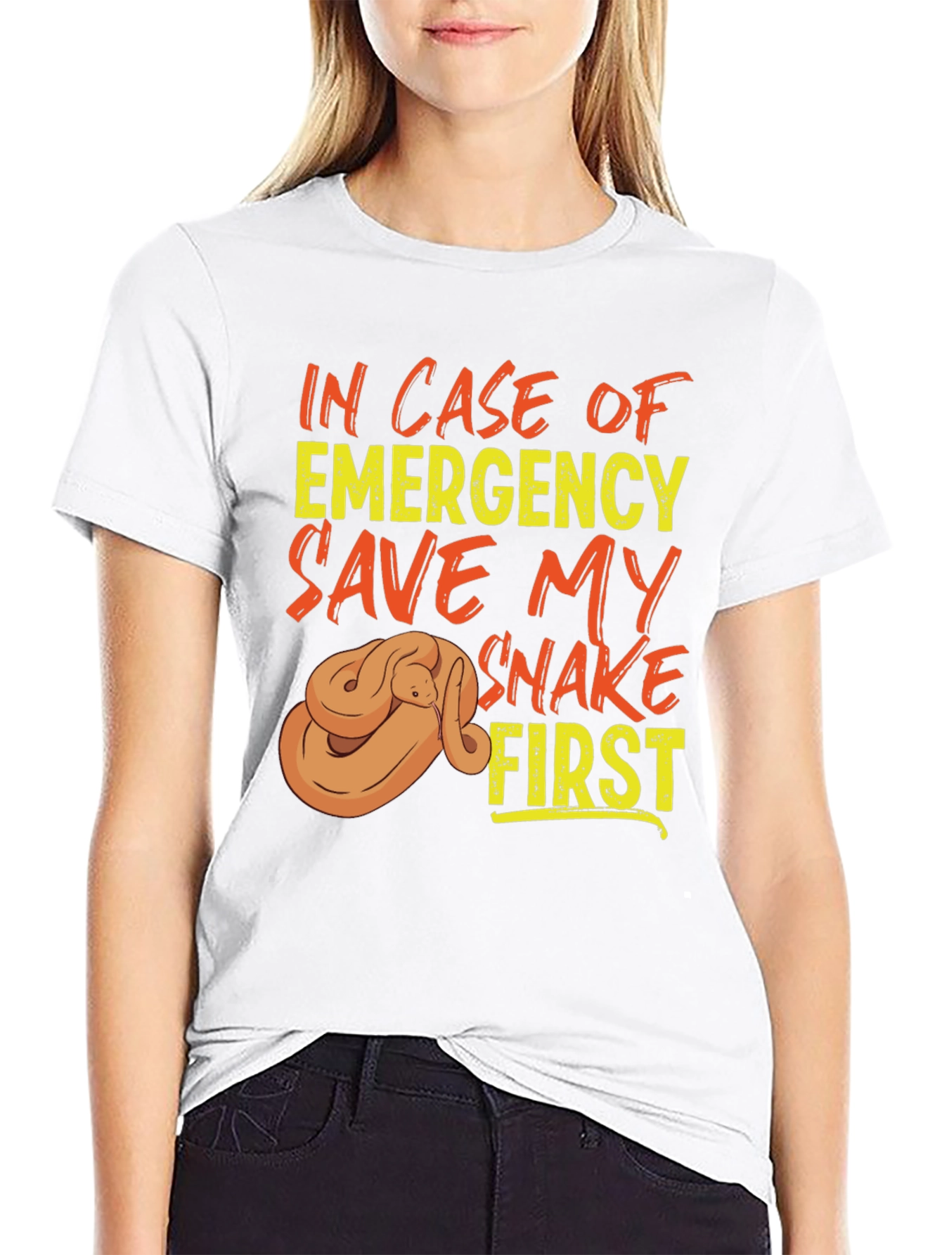 Black Save My Snake First T-Shirt, Emergency Pet Reptile Tee view 9