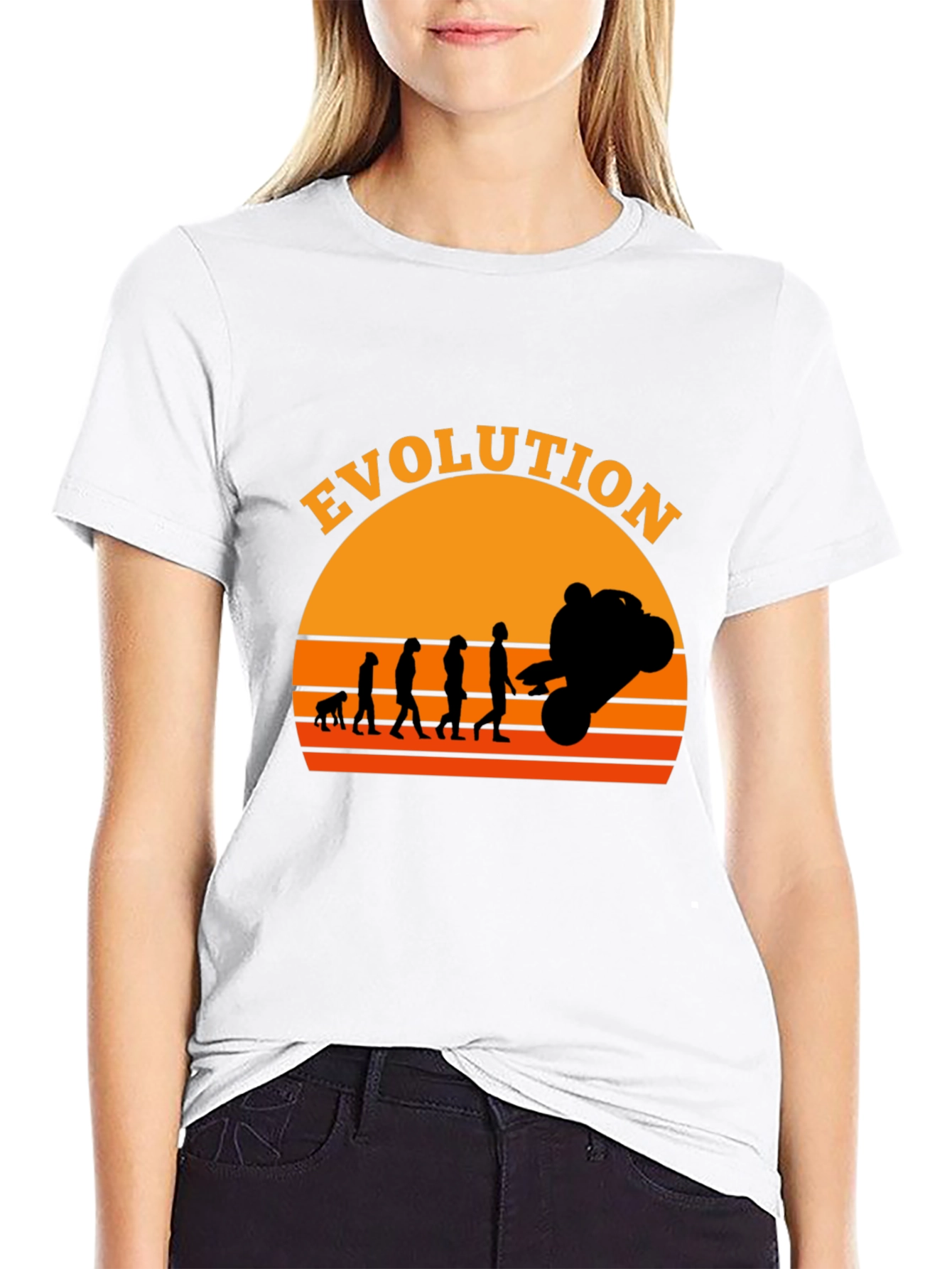 Black Evolution of Moto Black T-Shirt view 9