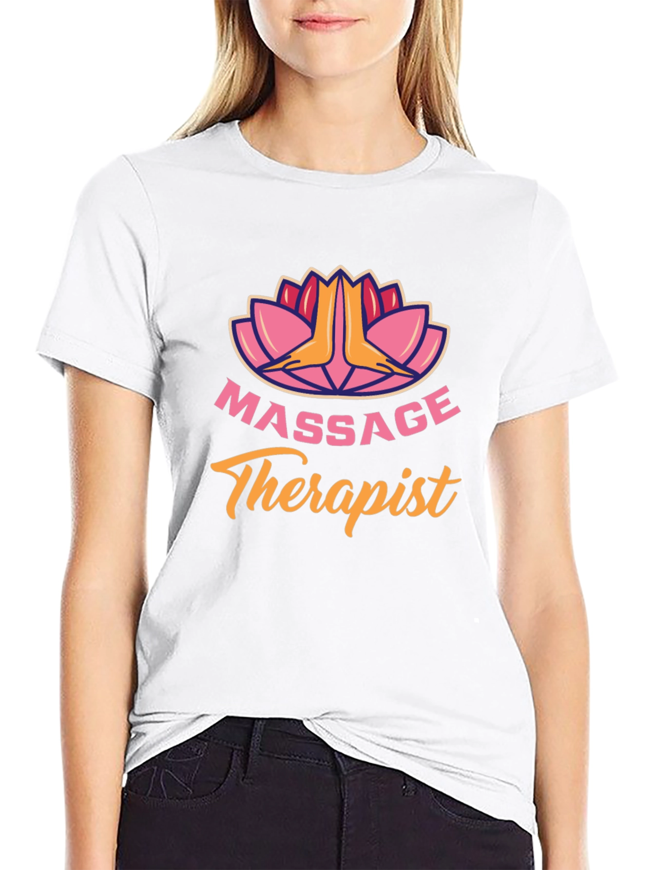 Black Massage Therapist Black T-Shirt Relaxing Spa Gift Idea view 9