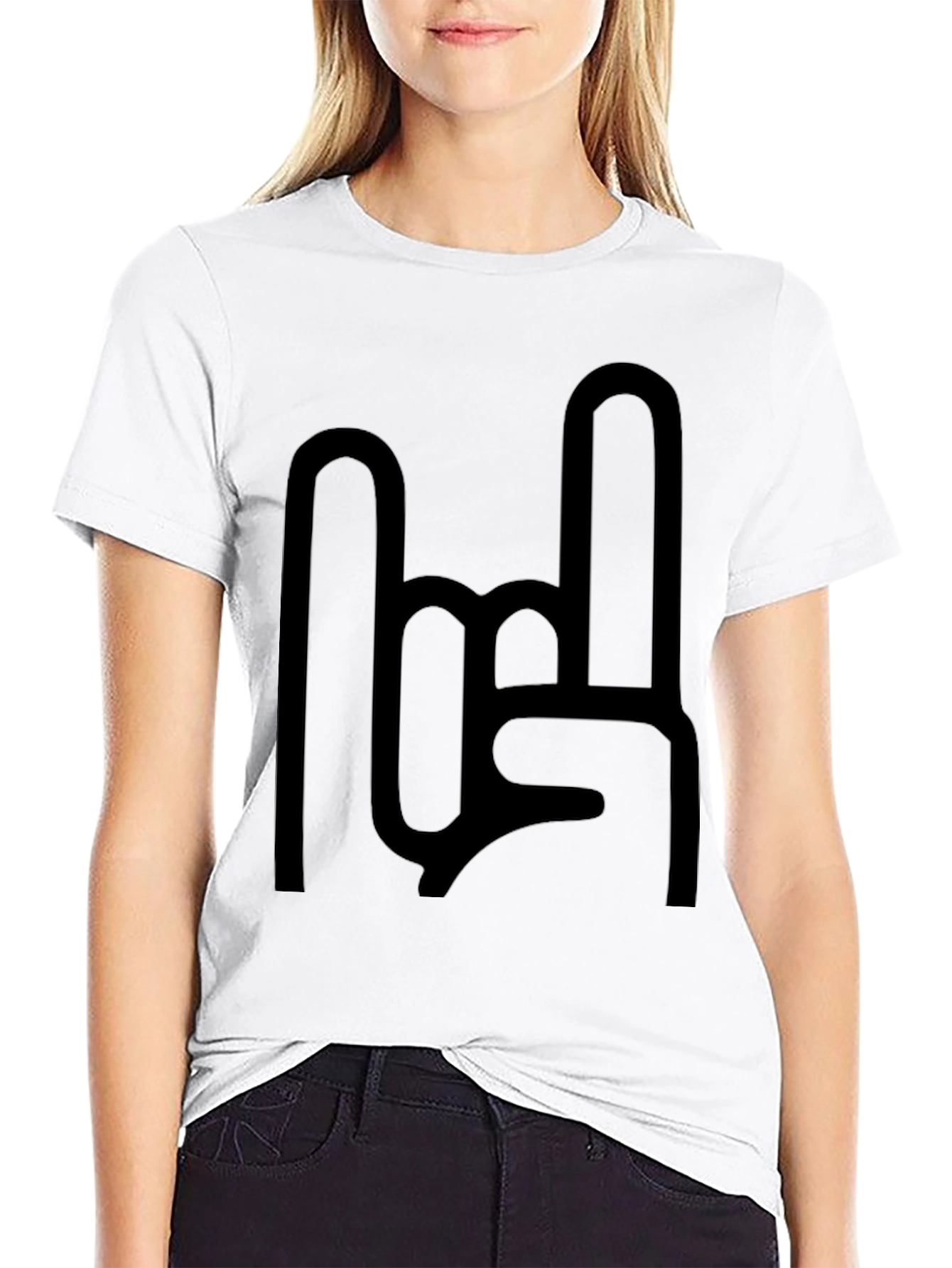 Black Rock On Graphic Tee - Black Casual T-Shirt view 9