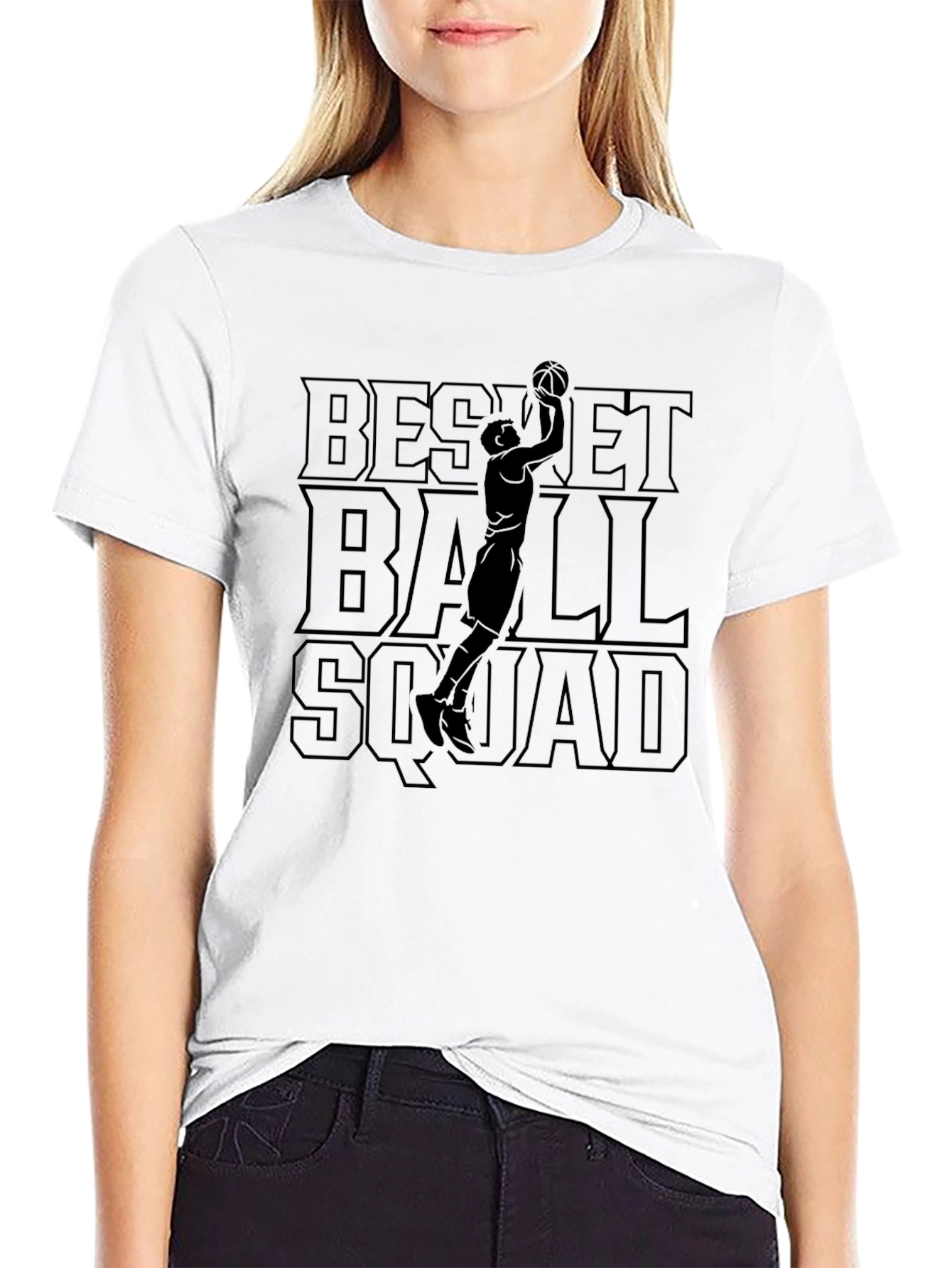 Black Basketball Squad Graphic Tee - Stylish Sportswear view 9