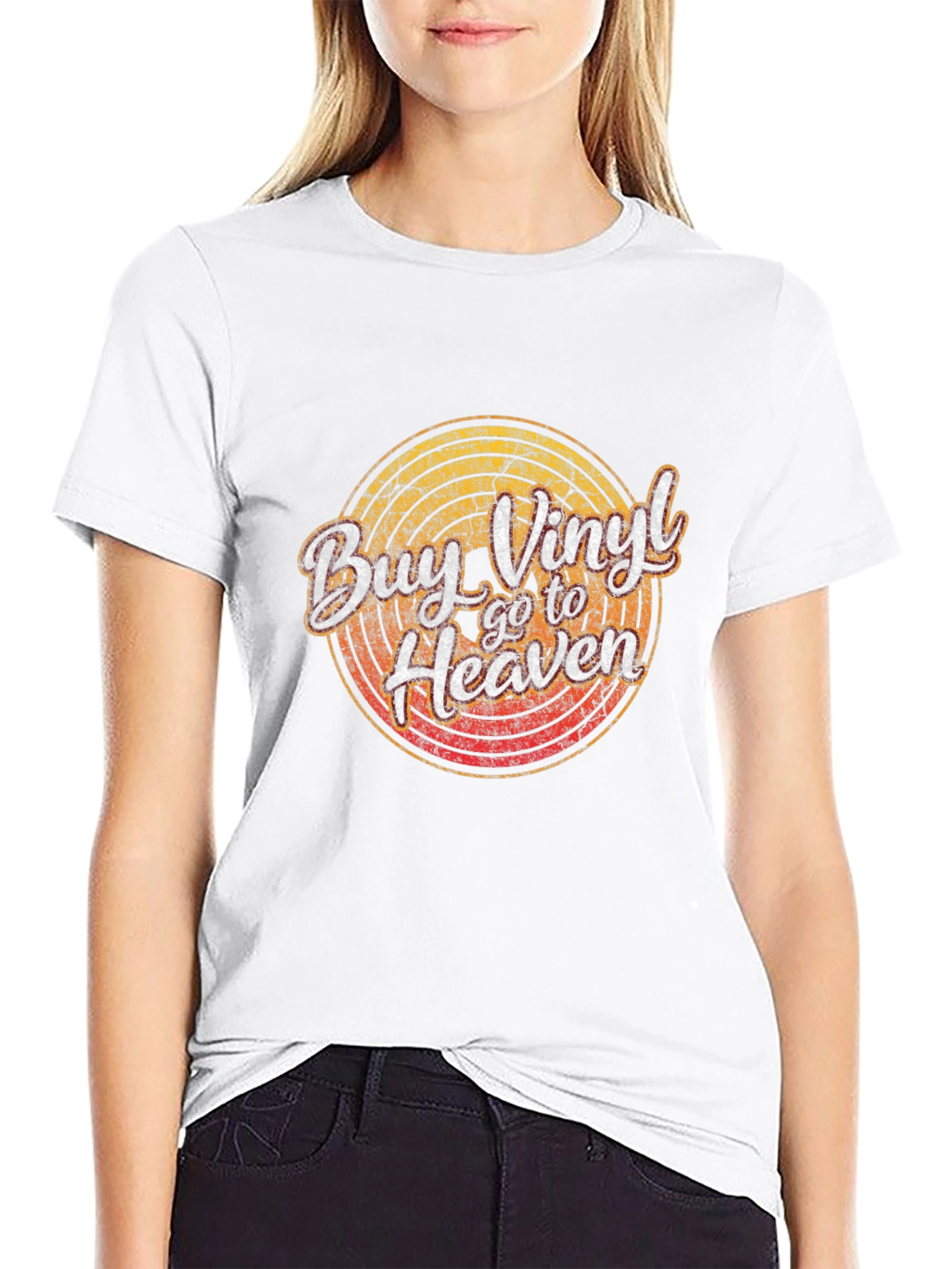 Black Buy Vinyl Go To Heaven Graphic Tee view 9