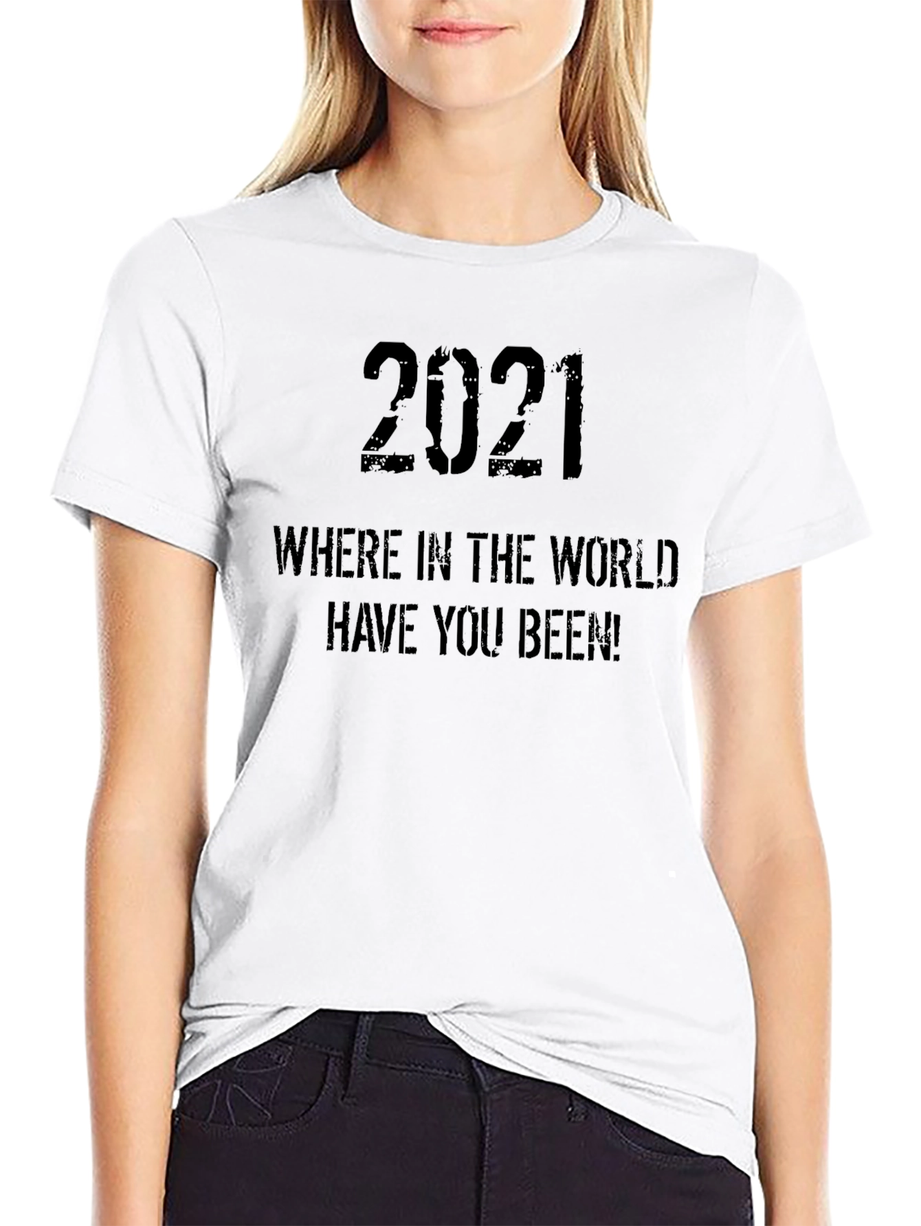 Black 2021 Where In The World T-Shirt - Black view 9