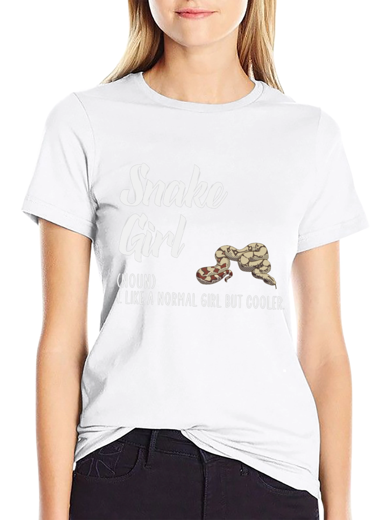 Black Snake Girl T-Shirt - Reptile Lover Tee view 9