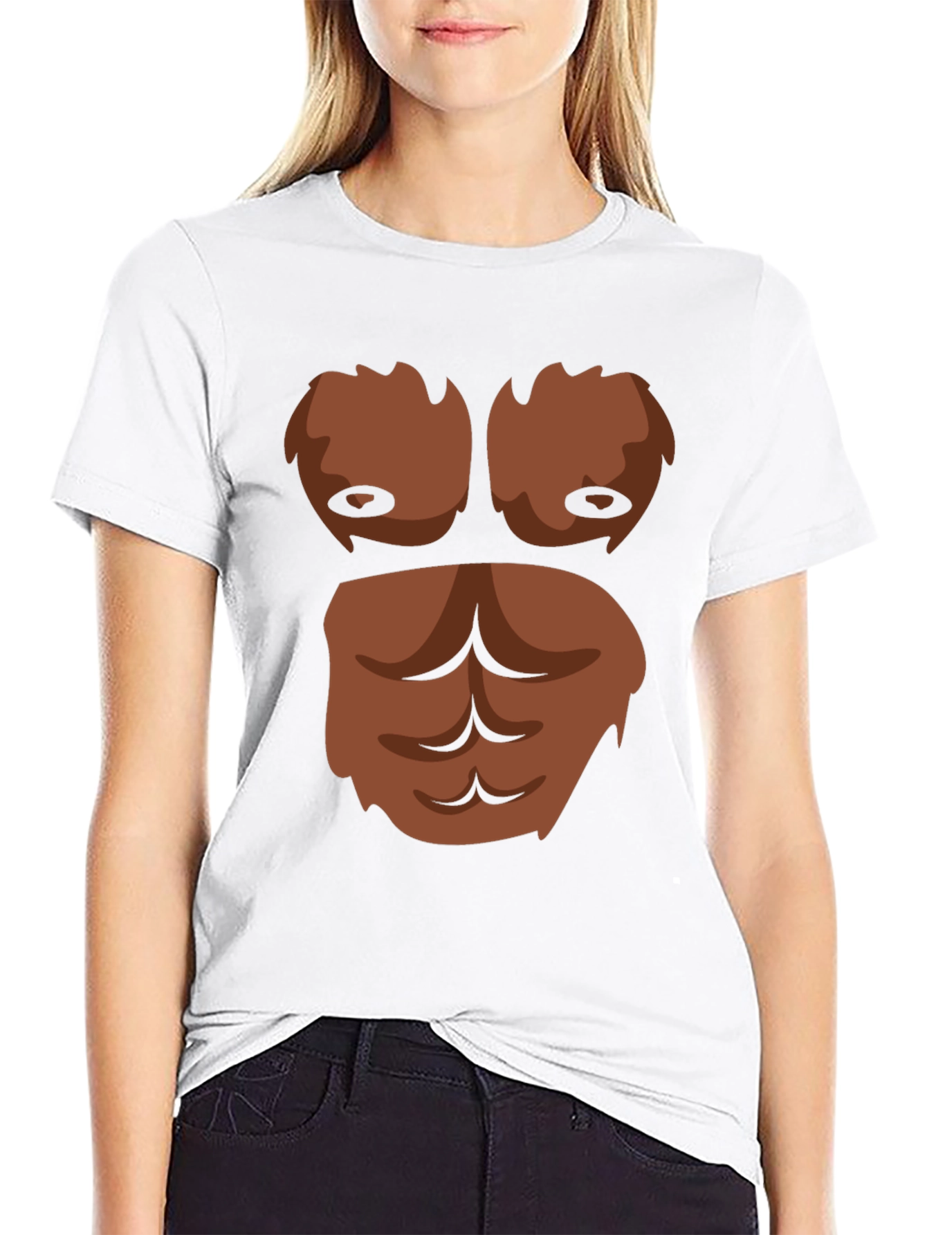 Black Gorilla Chest Funny Graphic T-Shirt view 9