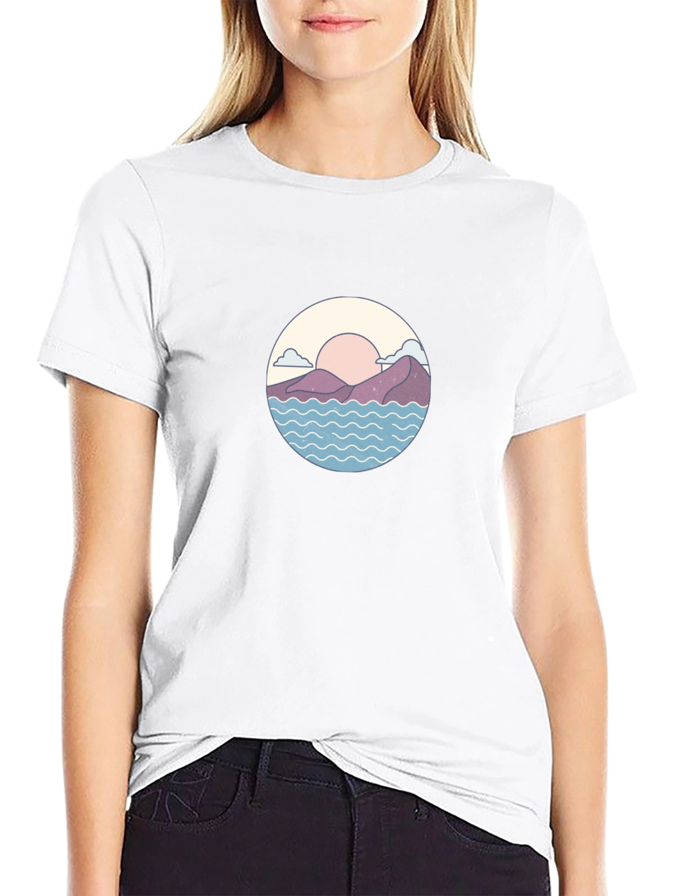 Sunset Wave Graphic Tee - 9