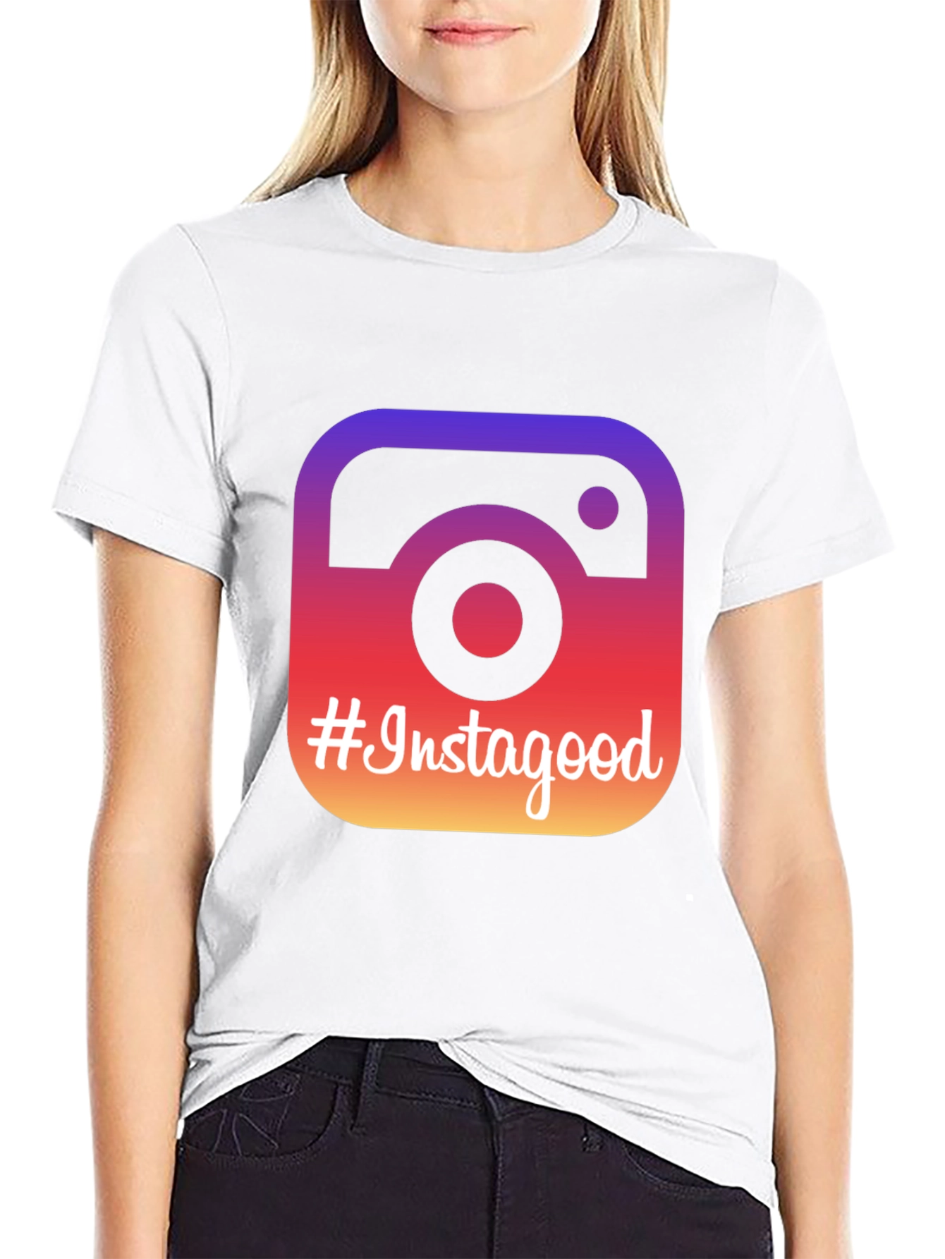 Black Instagood Graphic Tee - Stylish Black T-Shirt view 9