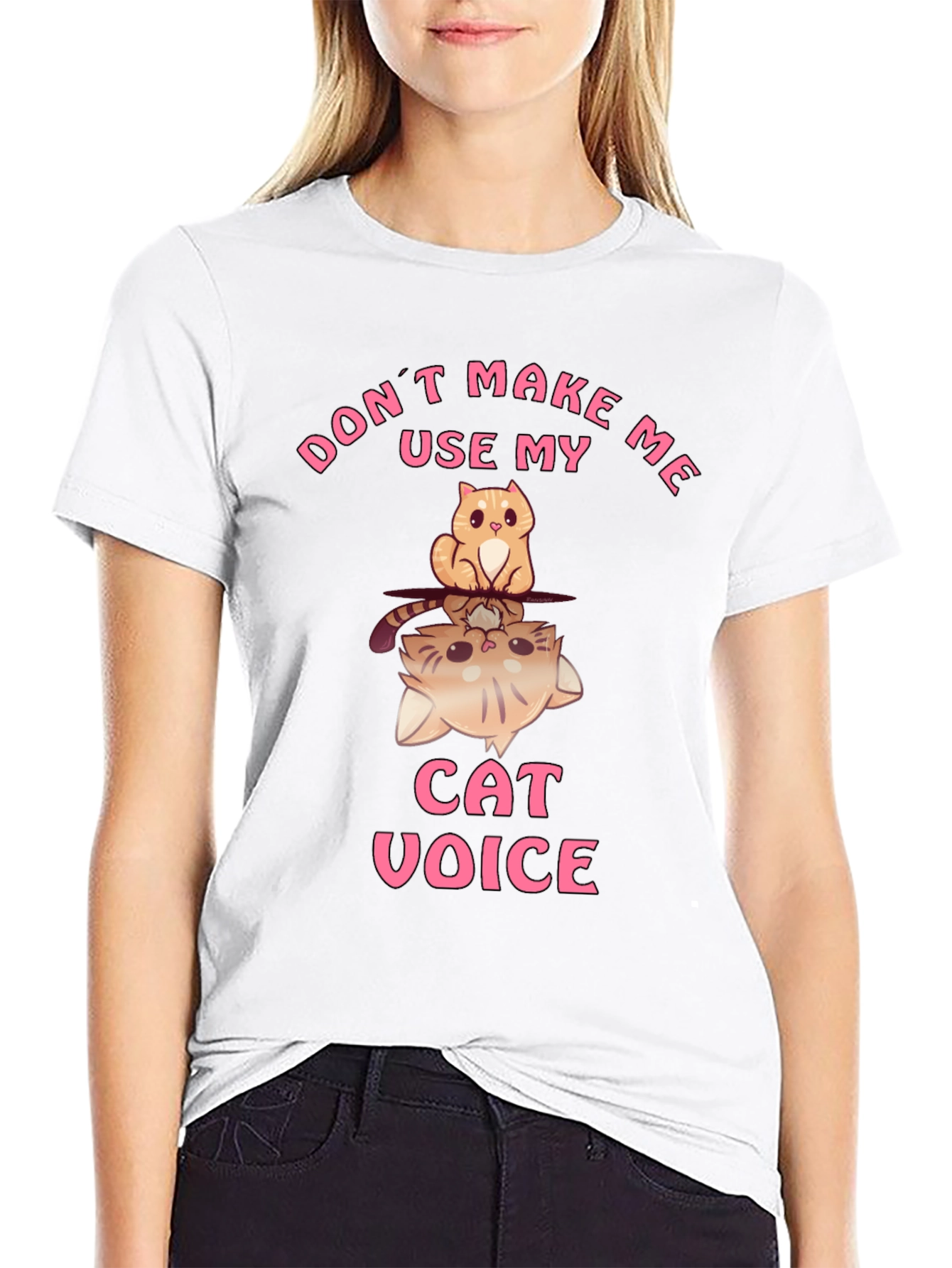 Black Don't Make Me Use My Cat Voice T-Shirt view 9
