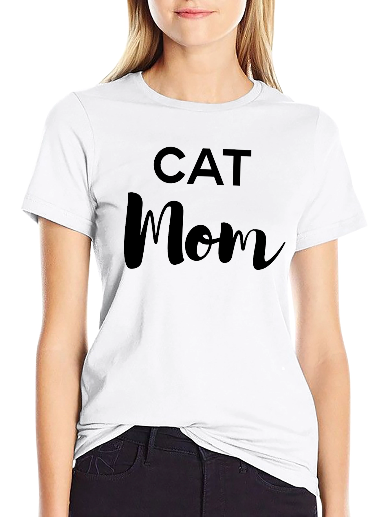 Black Cat Mom Black T-Shirt view 9