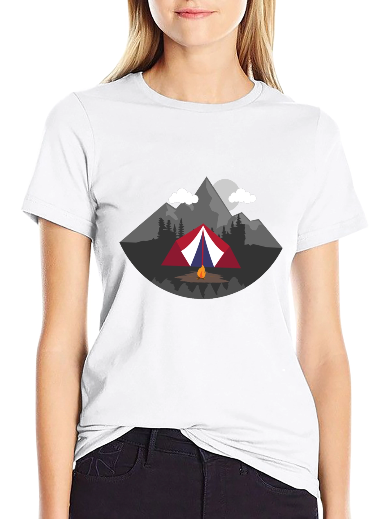 Black Camping Adventure Graphic Tee - Black view 9