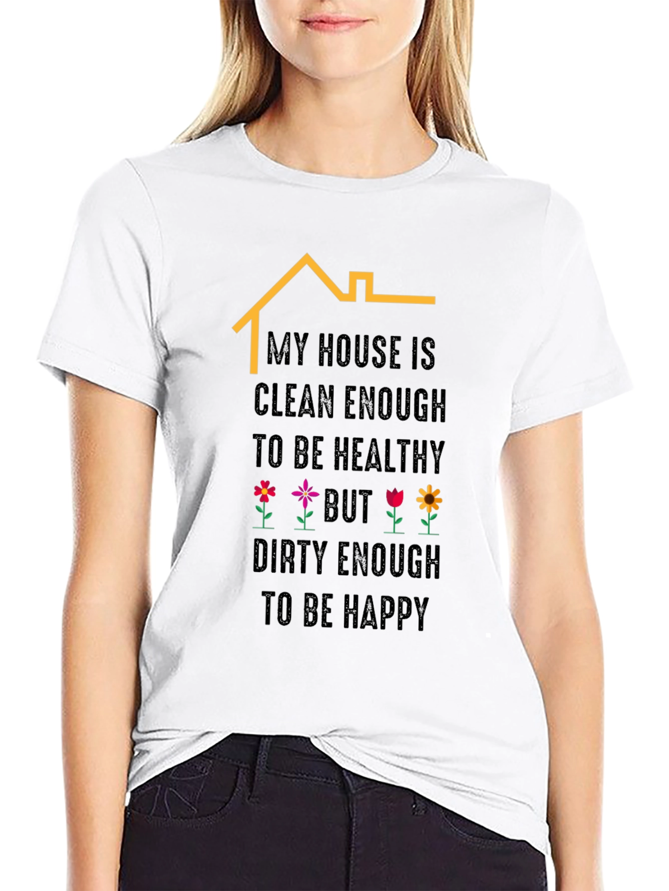Black Funny House Cleaning T-Shirt view 9