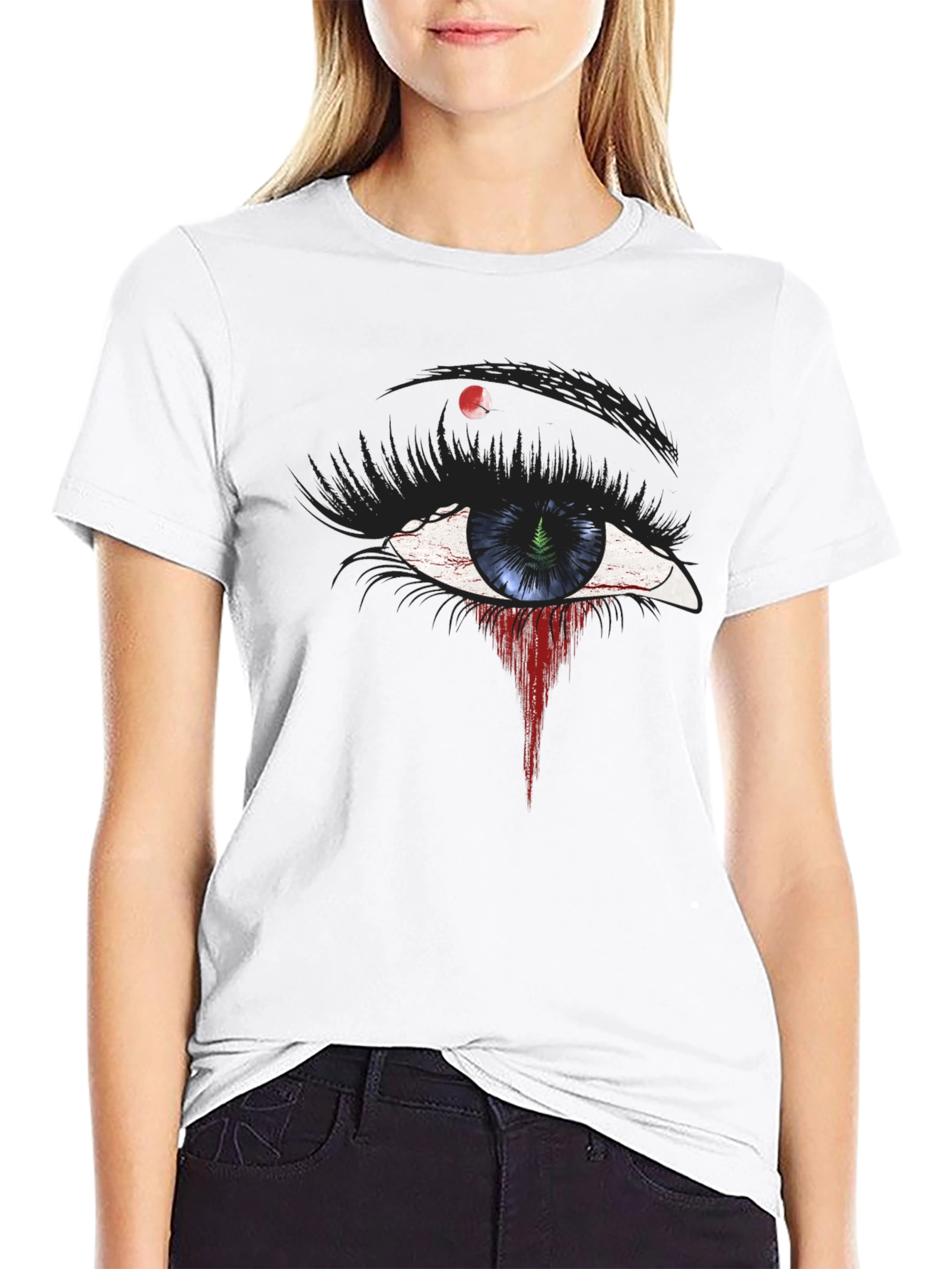 Black Eye Graphic Black T-Shirt view 9