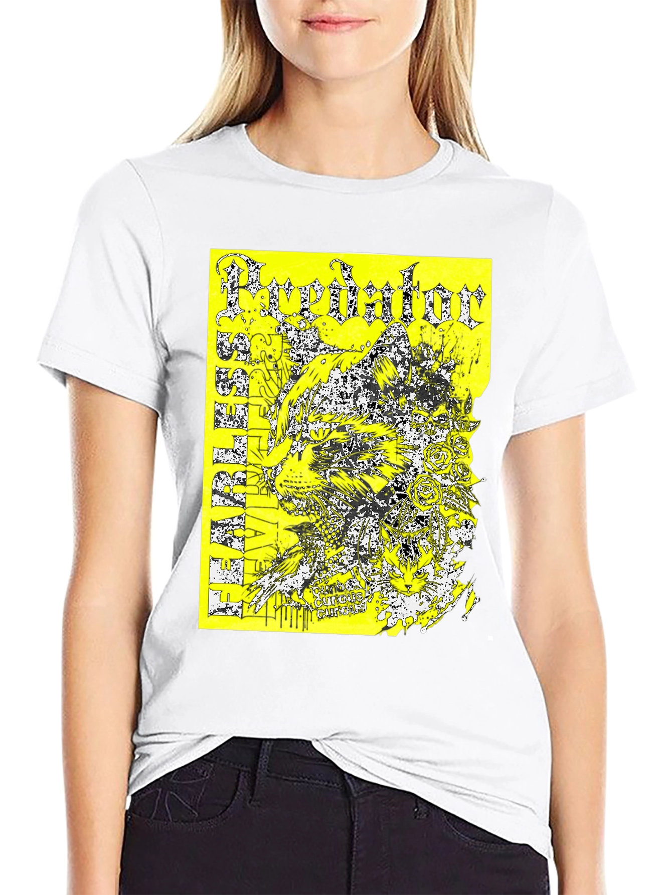 Black Predator Graphic Print T-Shirt - Black view 9