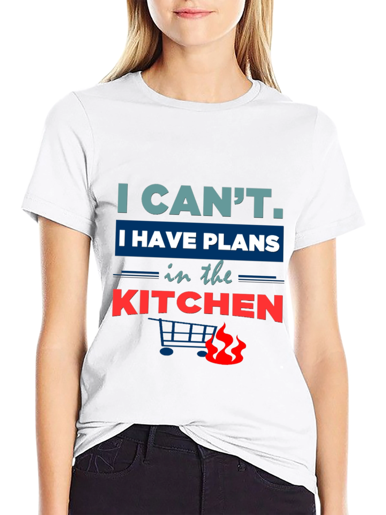 Black Funny Kitchen Plans Graphic Tee - Black view 9
