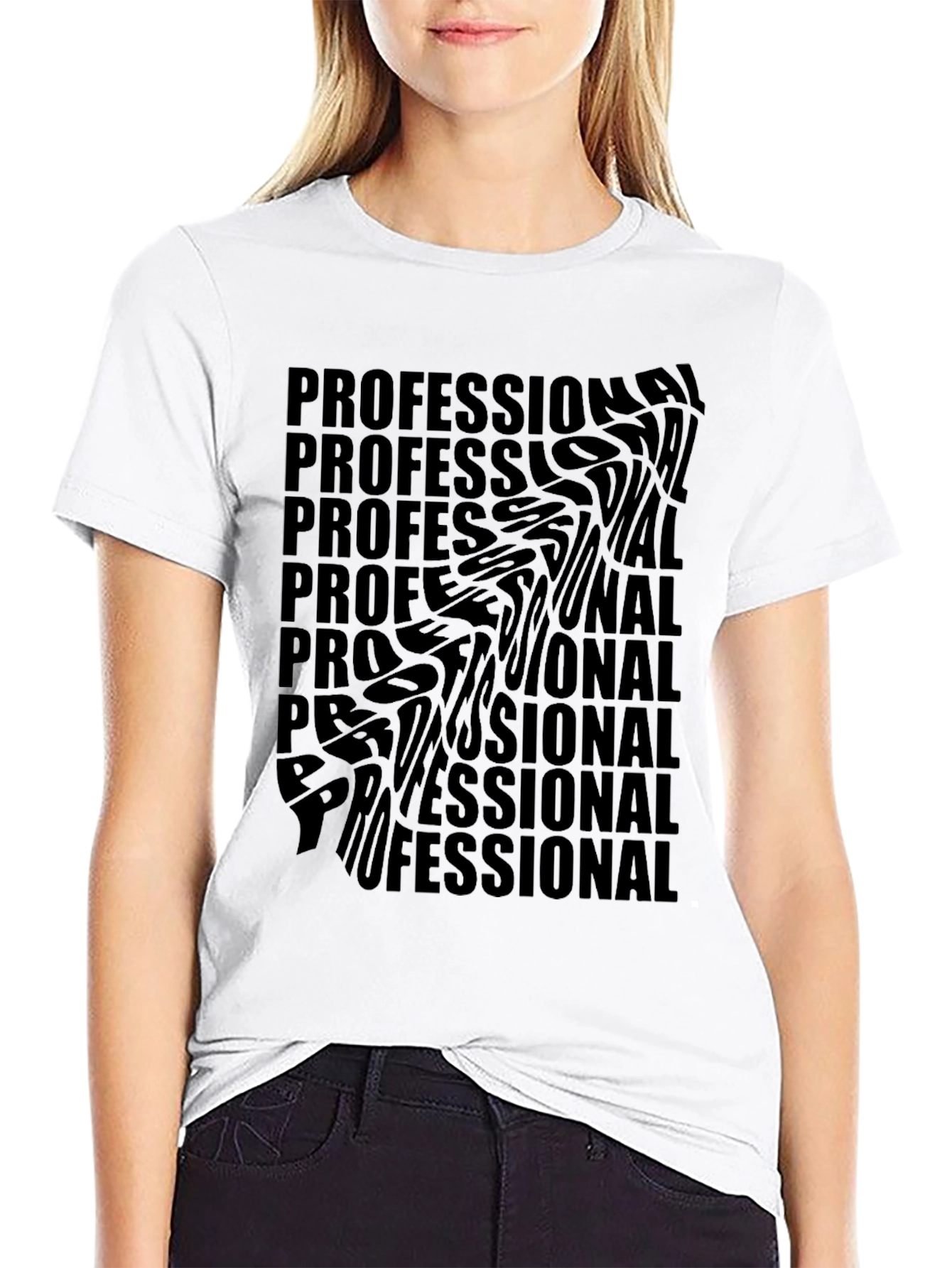 Black Professional Statement T-Shirt - Soft Cotton Blend view 9
