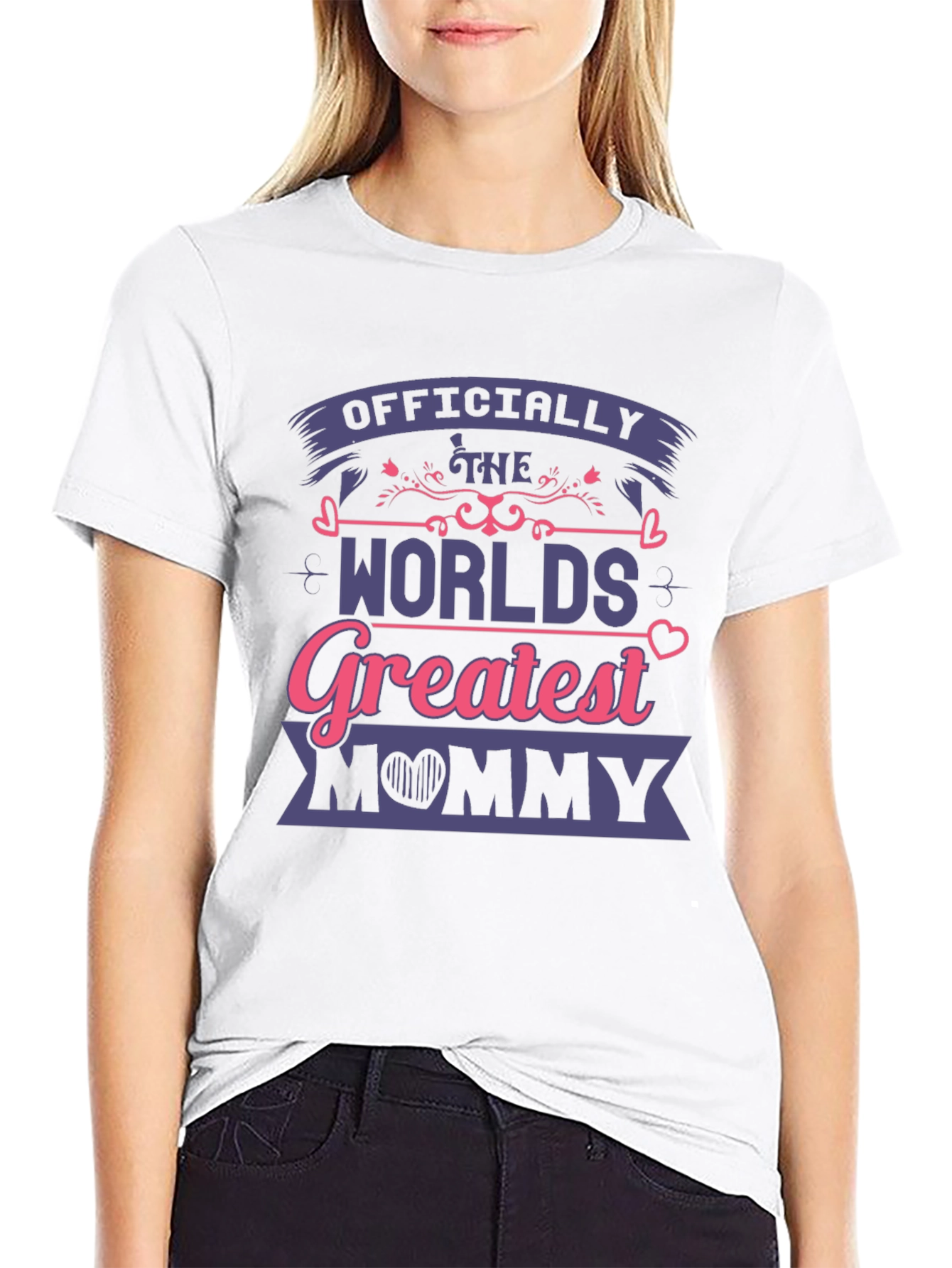 Black Greatest Mommy Ever Graphic T-Shirt view 9