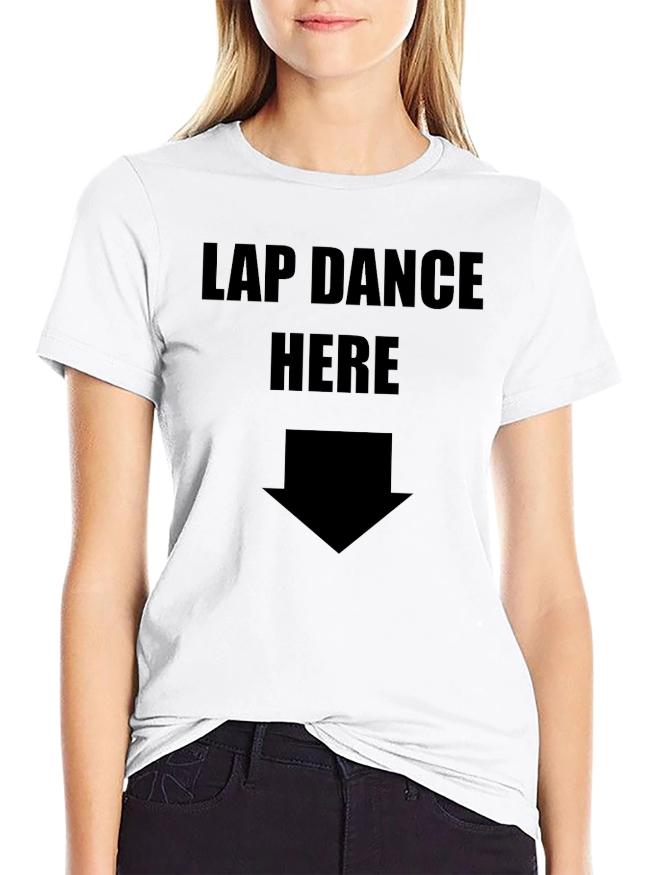 Black Lap Dance Here Funny T-Shirt view 9