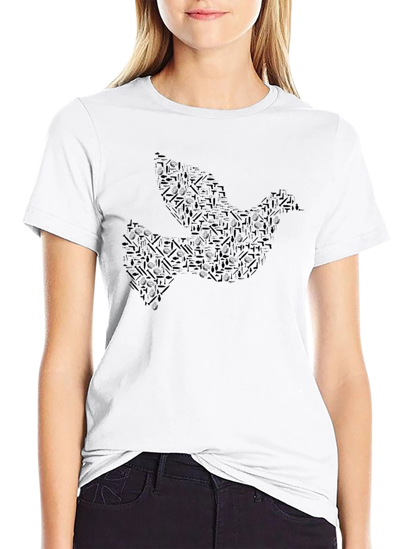 Black Dove Graphic Black T-Shirt view 9