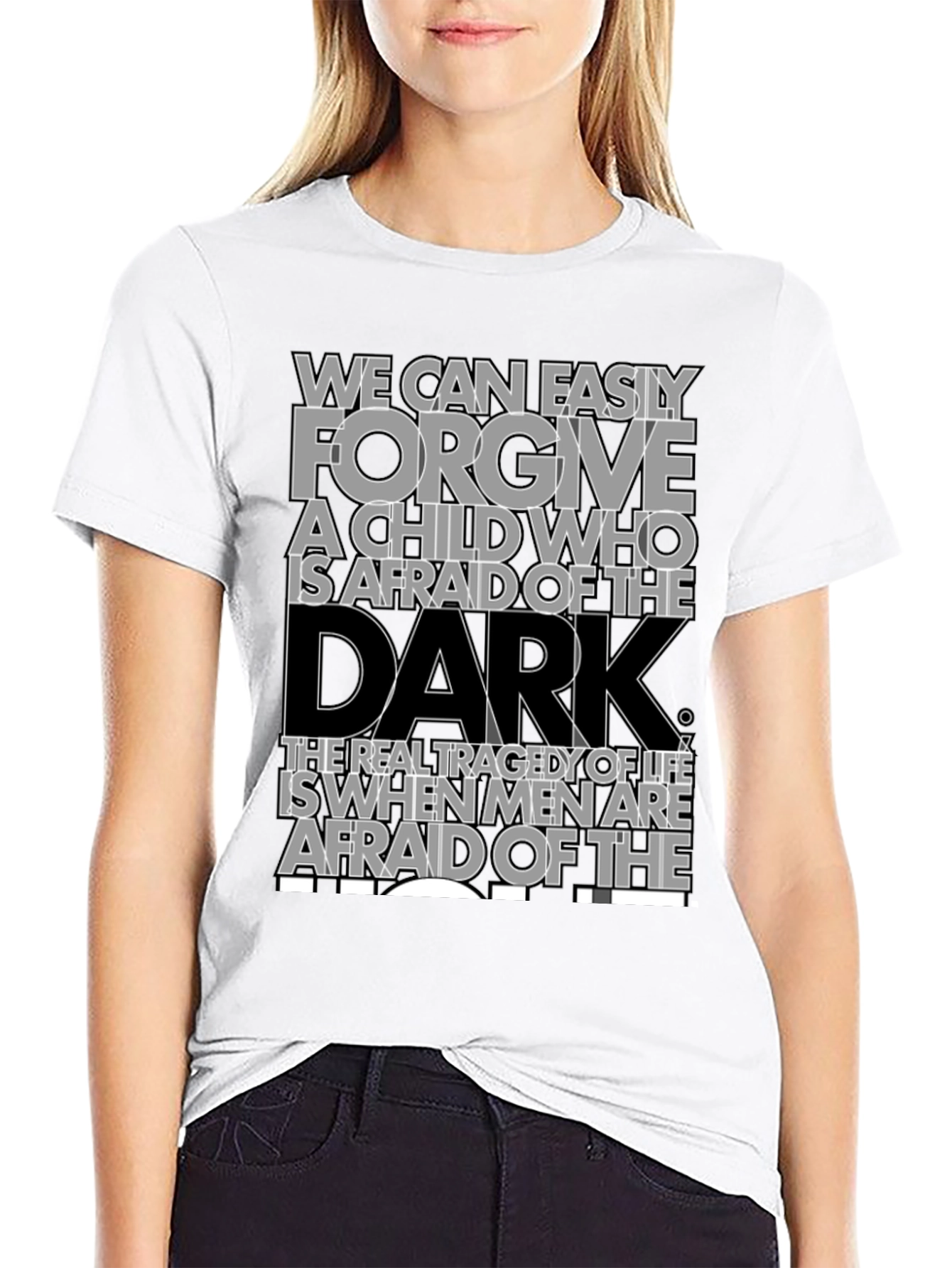 Black Forgive the Child T-Shirt - Inspiring Dark Quote Tee view 9