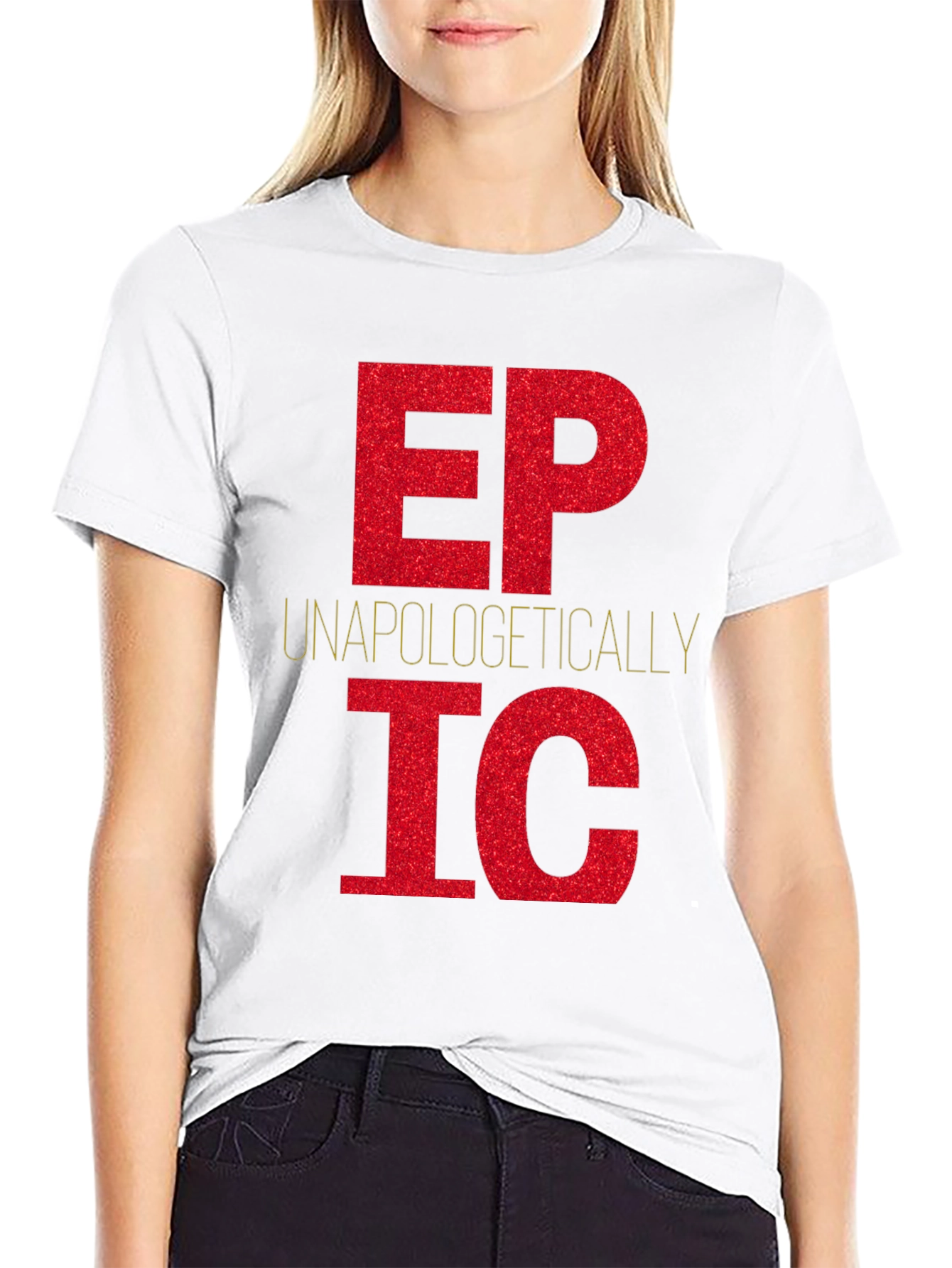 Black Unapologetically Epic T-Shirt view 9