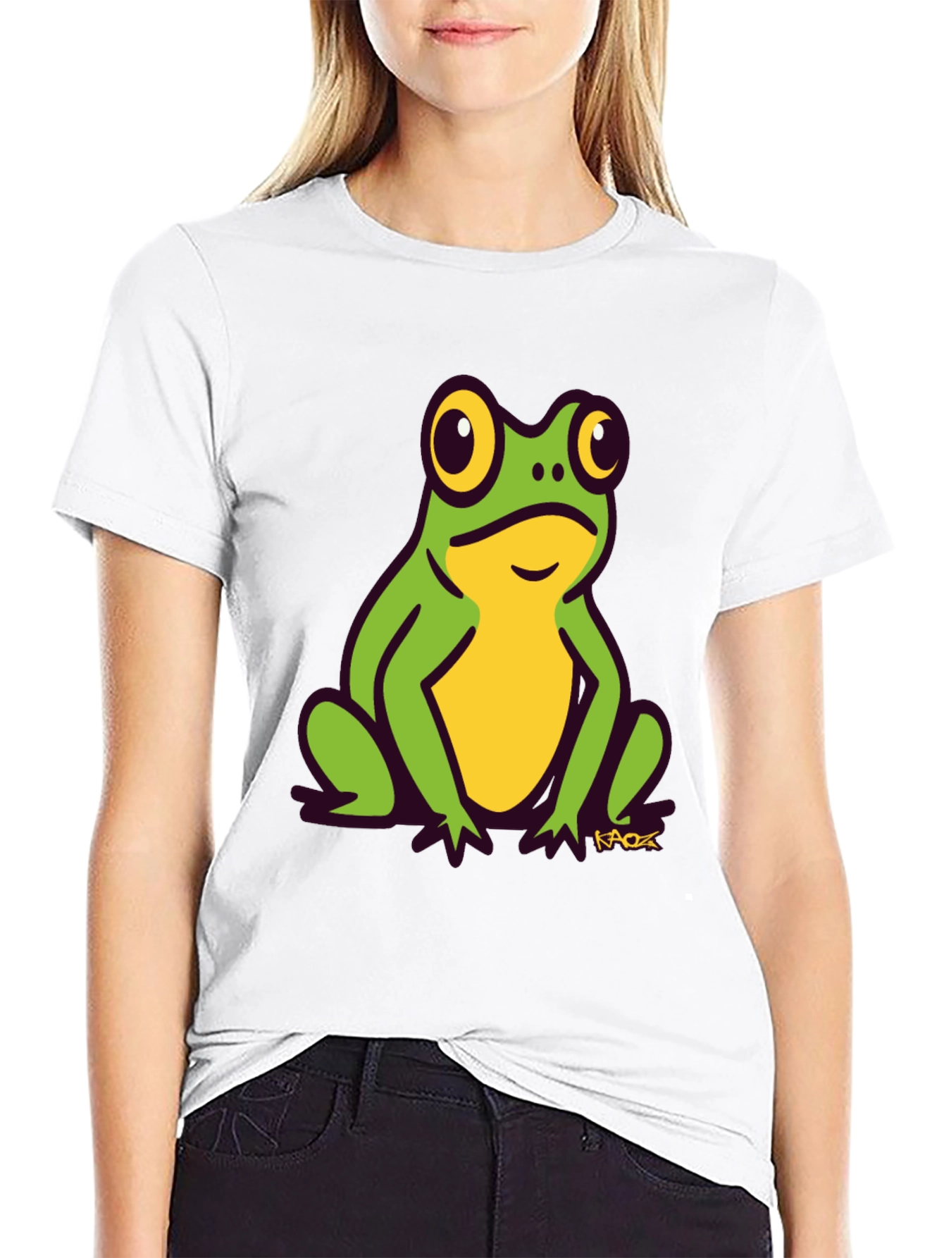 Black Frog Graphic Tee - Black Cotton T-Shirt view 9