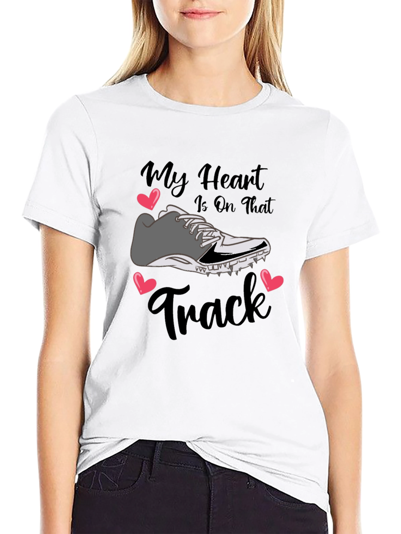 Black My Heart Is On That Track T-Shirt view 9