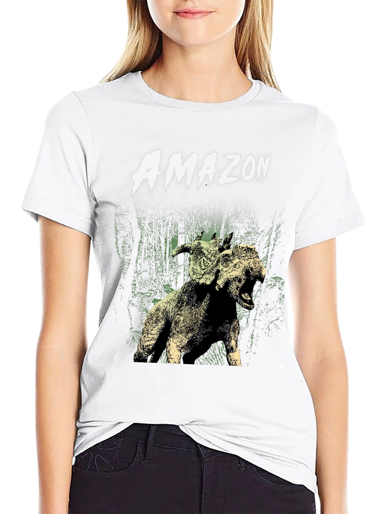 Black Amazon Graphic T-Shirt - Men's Black Tee view 9
