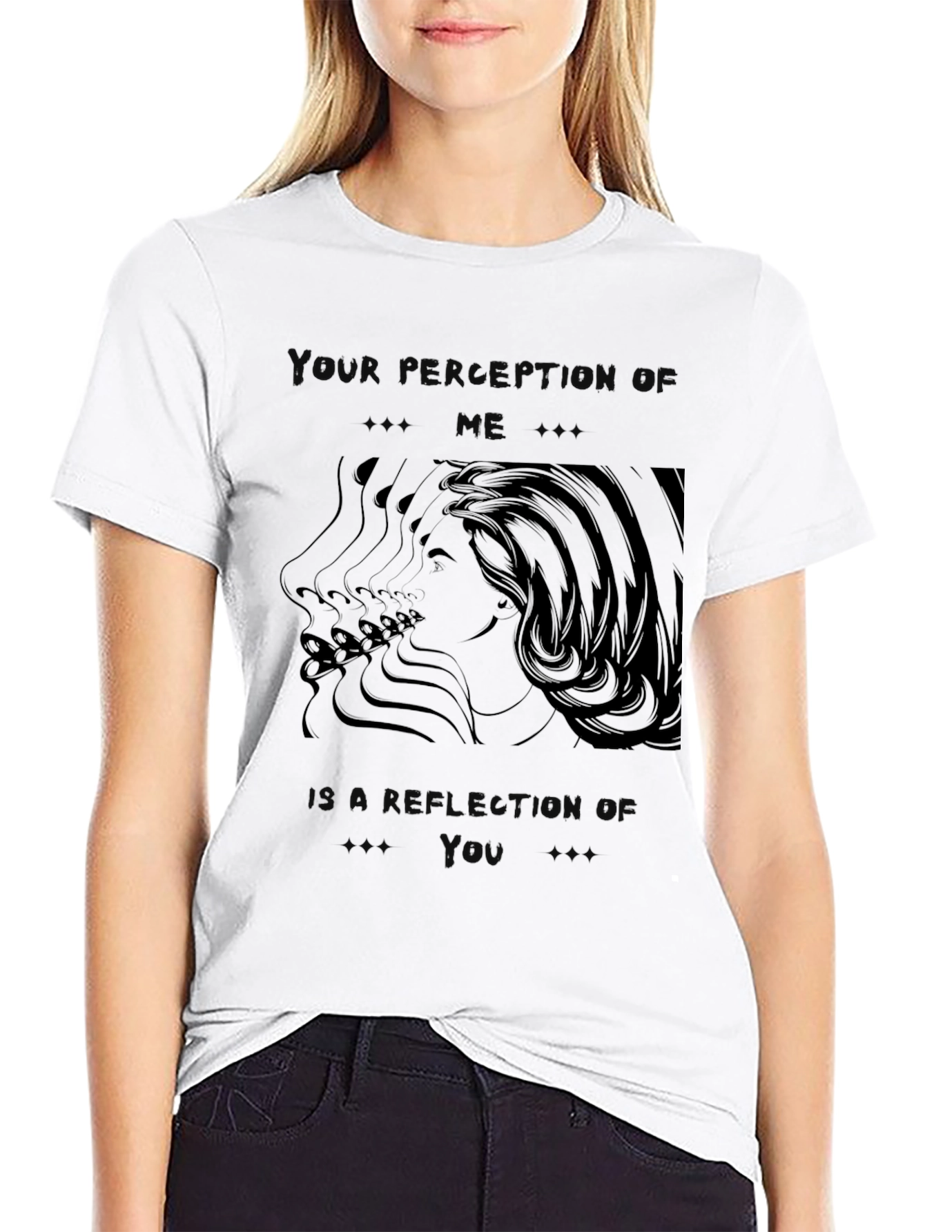 Black Perception Graphic Tee - Unisex Black T-Shirt view 9